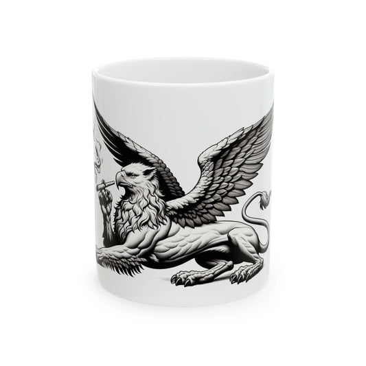 GRIFFIN - WEED Themed Coffee Mugs - Perfect Gift for Smokers, Stoners, Growers; Animal Lovers - Marijuana Mug for Wake and Bake