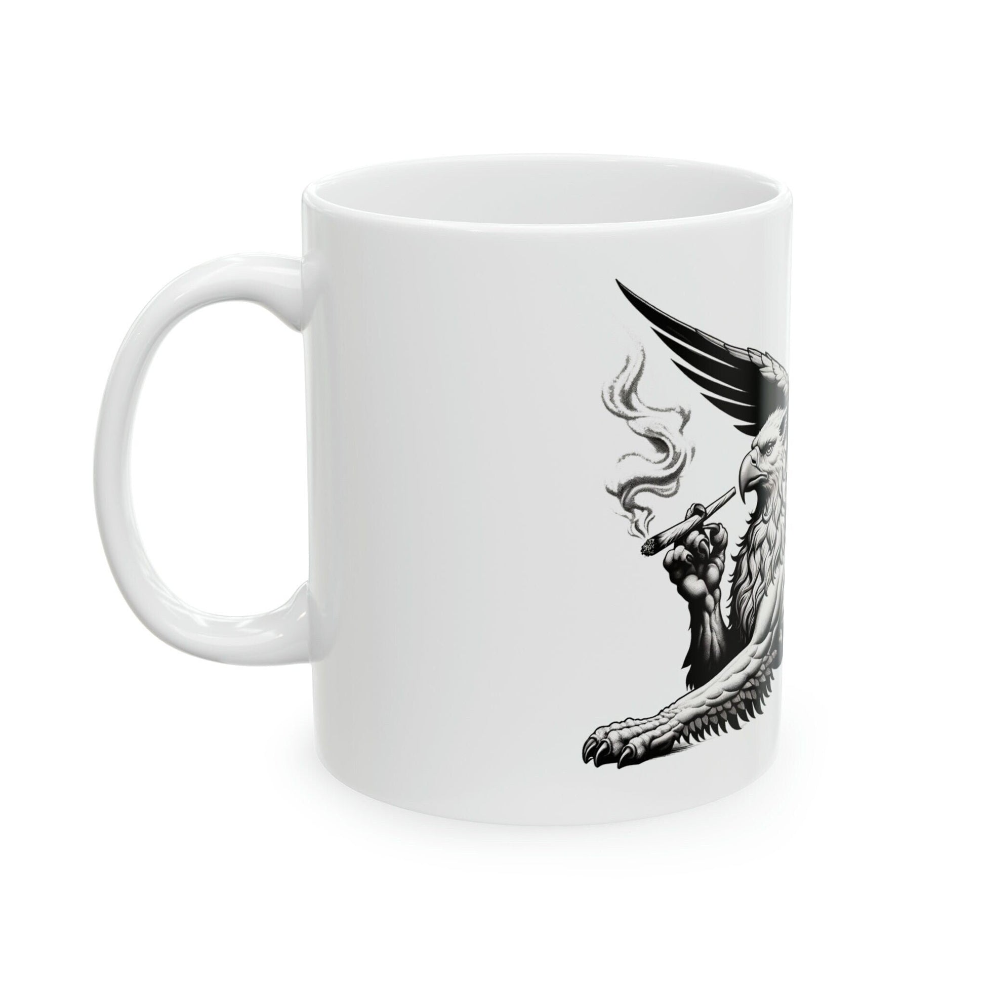 GRIFFIN - WEED Themed Coffee Mugs - Perfect Gift for Smokers, Stoners, Growers; Animal Lovers - Marijuana Mug for Wake and Bake