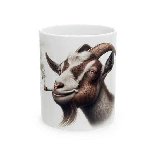 GOAT - WEED Themed Coffee Mugs - Perfect Gift for Smokers, Stoners, Growers; Animal Lovers - Marijuana Mug for Wake and Bake
