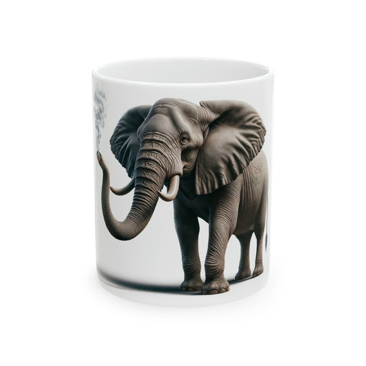 Stoner ELEPHANT - WEED Themed Coffee Mugs - Perfect Gift for Smokers, Stoners, Growers; Animal Lovers - Marijuana Mug for Wake and Bake