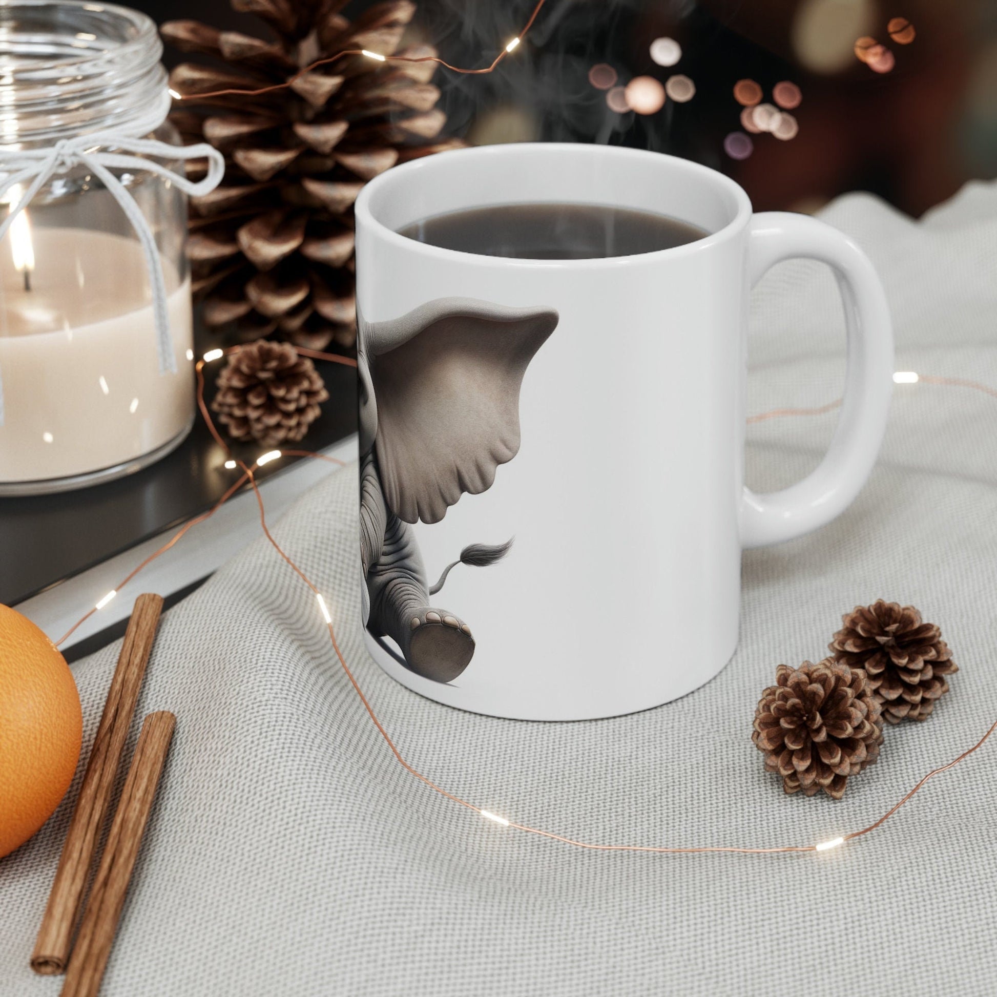 Baby ELEPHANT - WEED Themed Coffee Mugs - Perfect Gift for Smokers, Stoners, Growers; Animal Lovers - Marijuana Mug for Wake and Bake