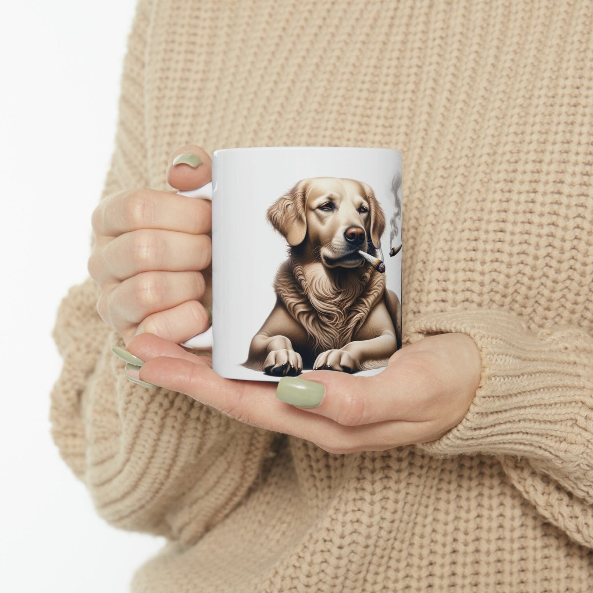 Stoner DOG & CAT - WEED Themed Coffee Mugs - Perfect Gift for Smokers, Stoners, Marijuana Lovers, Growers; Smoker Enthusiast - Wake and Bake