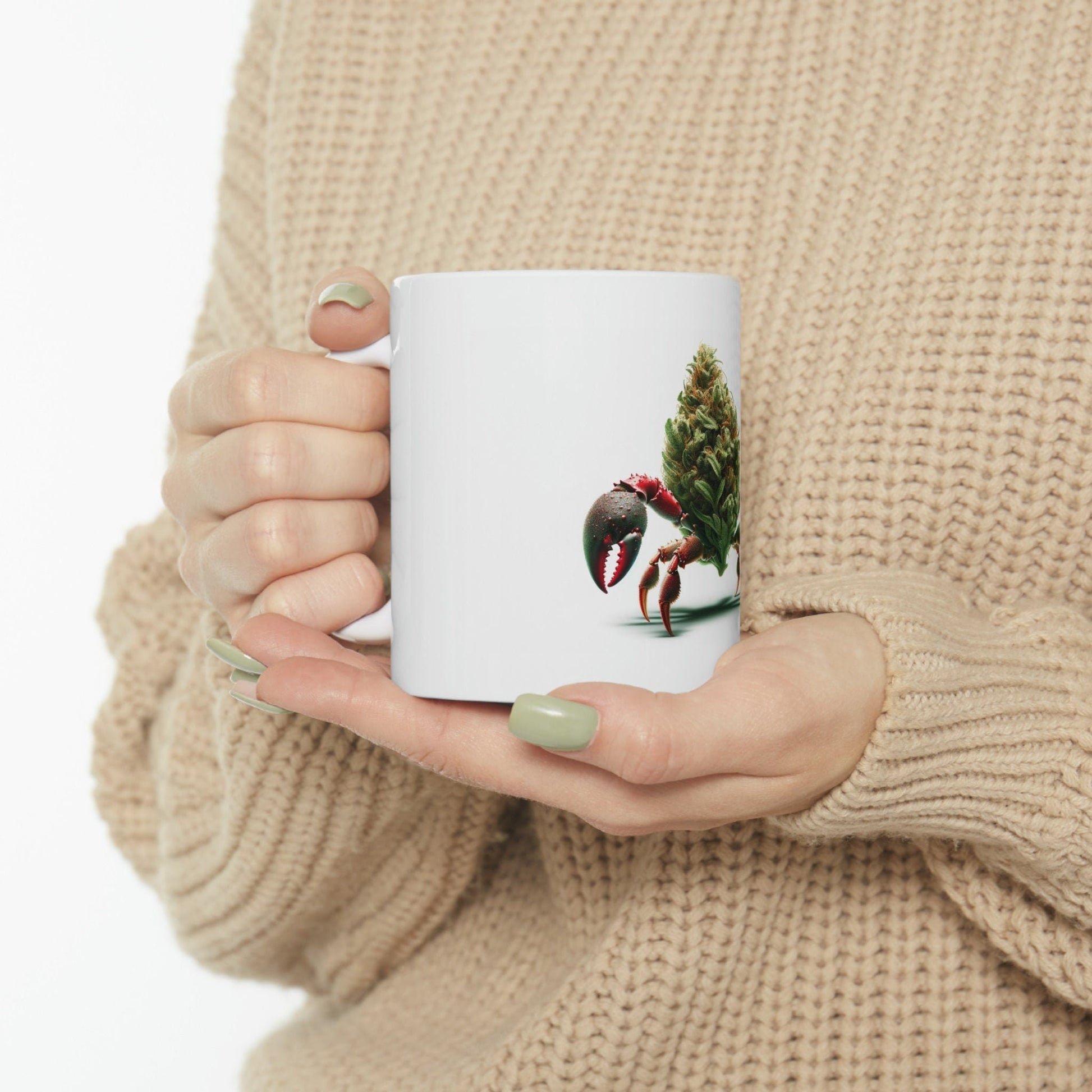 WEED CRAB - Marijuana Themed Coffee Mugs - Perfect Gift for Smokers, Stoners, Marijuana Lovers, Growers; Smoker - Wake and Bake