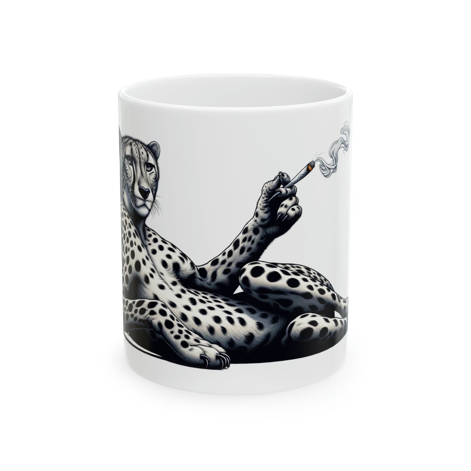 CHEETAH - WEED Themed Coffee Mugs - Perfect Gift for Smokers, Stoners, Marijuana Lovers, Growers; Smoker Enthusiasts - Wake and Bake