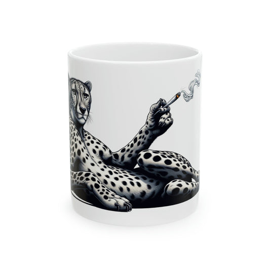 CHEETAH - WEED Themed Coffee Mugs - Perfect Gift for Smokers, Stoners, Marijuana Lovers, Growers; Smoker Enthusiasts - Wake and Bake