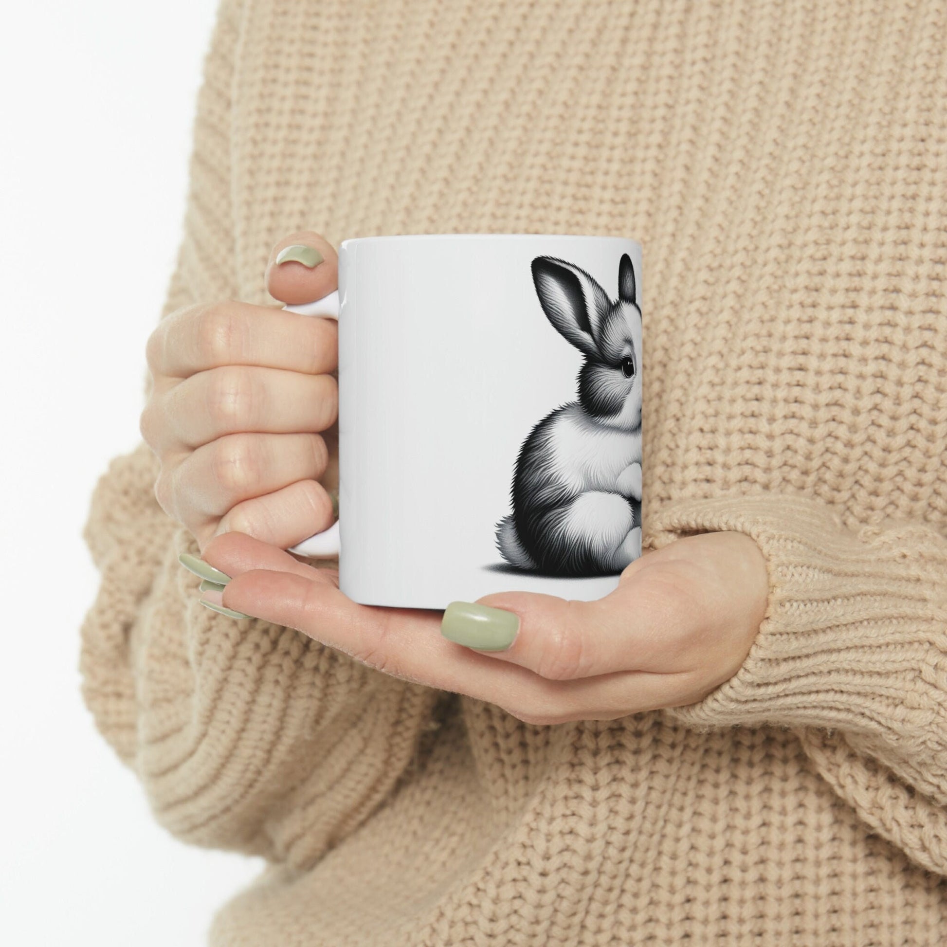 Smoking BUNNY - WEED Themed Coffee Mugs - Perfect Gift for Smokers, Stoners, Marijuana Lovers, Growers; Smoker - Wake and Bake
