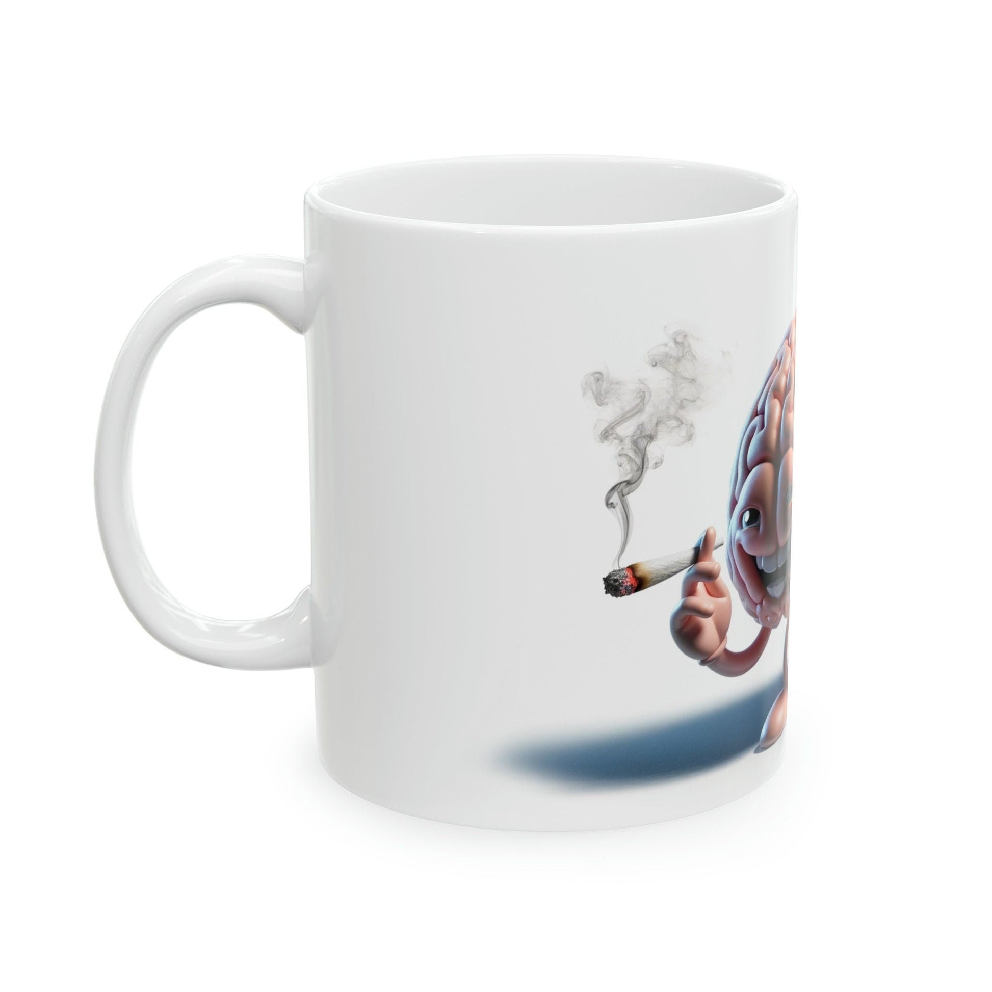 Stoner BRAIN - WEED Themed Coffee Mugs - Perfect Gift for Smokers, Stoners, Marijuana Lovers, Growers; Smoker - Wake and Bake