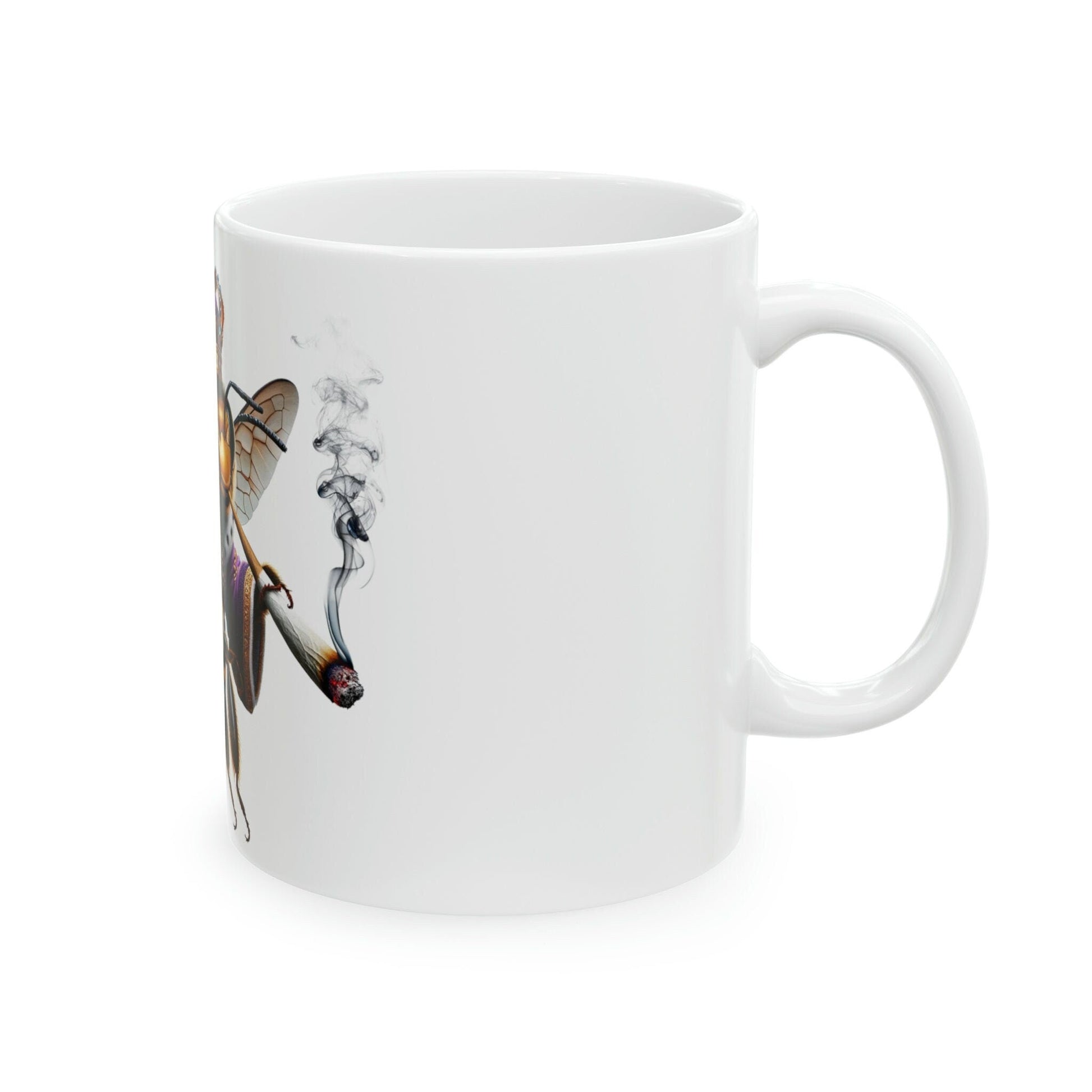 Queen BEE - WEED Themed Coffee Mugs - Perfect Gift for Smokers, Stoners, Marijuana Lovers, Growers; Smoker - Wake and Bake
