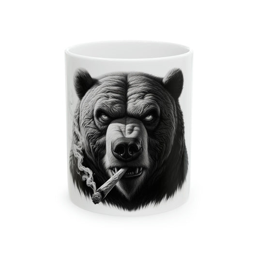 BEAR - WEED Themed Coffee Mugs - Perfect Gift for Smokers, Stoners, Marijuana Lovers, Growers; Smoker - Wake and Bake