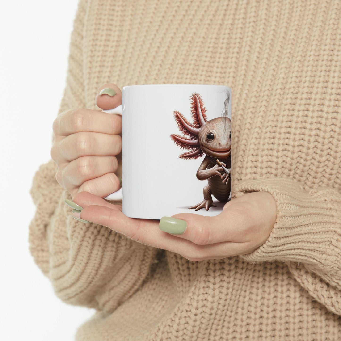 AXOLOTL - WEED Themed Coffee Mugs - Perfect Gift for Smokers, Stoners, Marijuana Lovers, Growers; Smoker - Wake and Bake