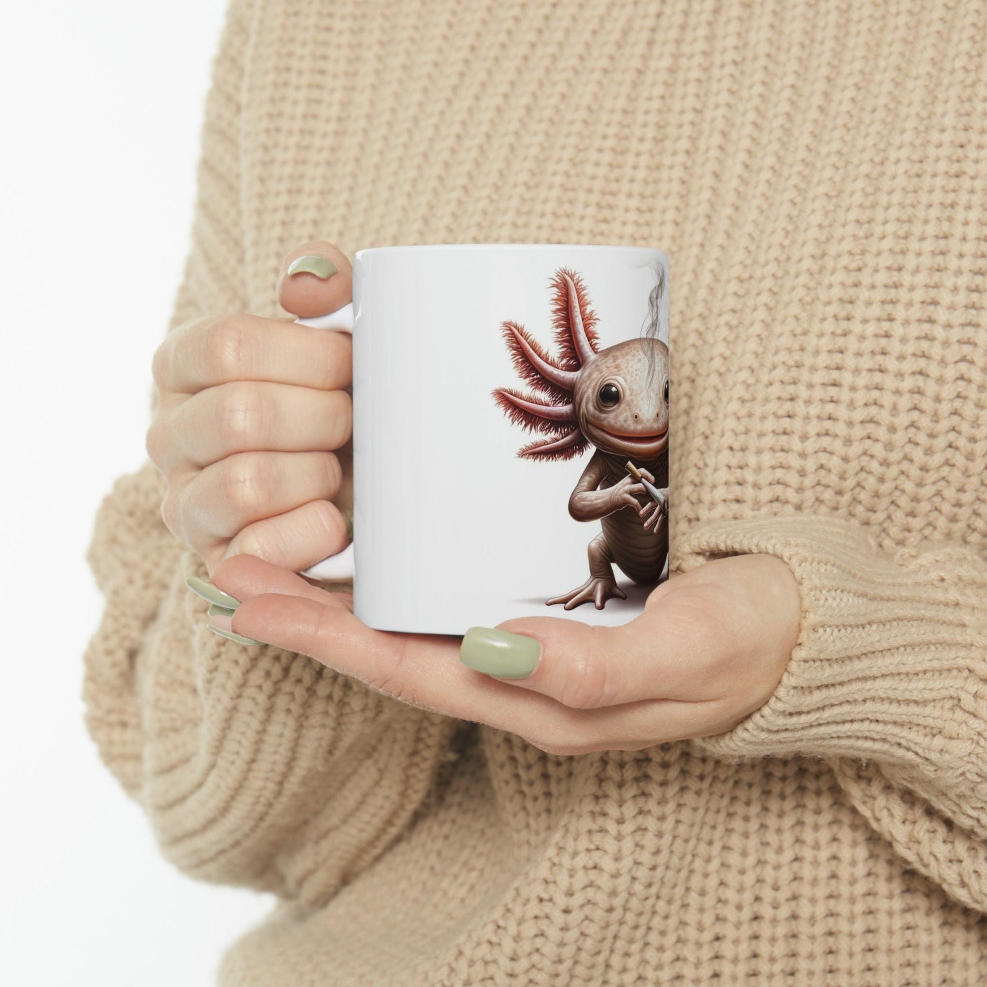 AXOLOTL - WEED Themed Coffee Mugs - Perfect Gift for Smokers, Stoners, Marijuana Lovers, Growers; Smoker - Wake and Bake
