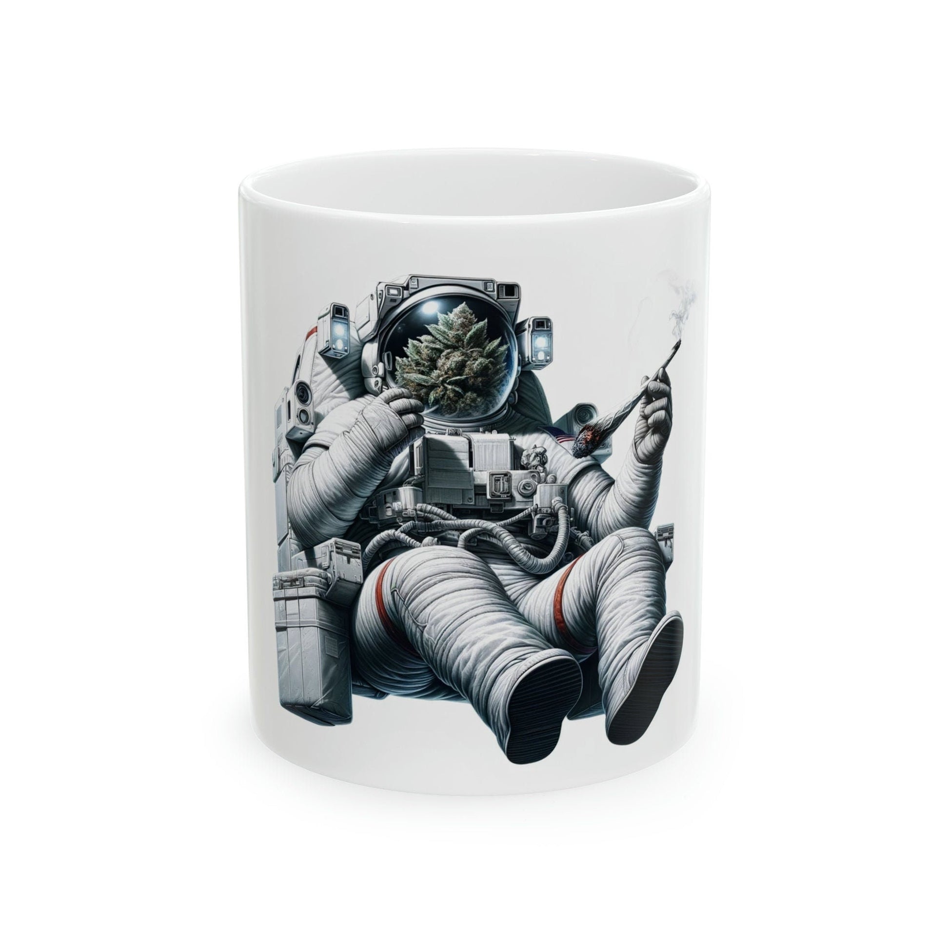ASTRONAUT - WEED Themed Coffee Mugs - Perfect Gift for Smokers, Stoners, Marijuana Lovers, Growers; Smoker - Wake and Bake
