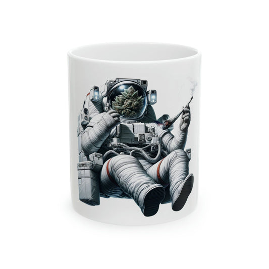 ASTRONAUT - WEED Themed Coffee Mugs - Perfect Gift for Smokers, Stoners, Marijuana Lovers, Growers; Smoker - Wake and Bake
