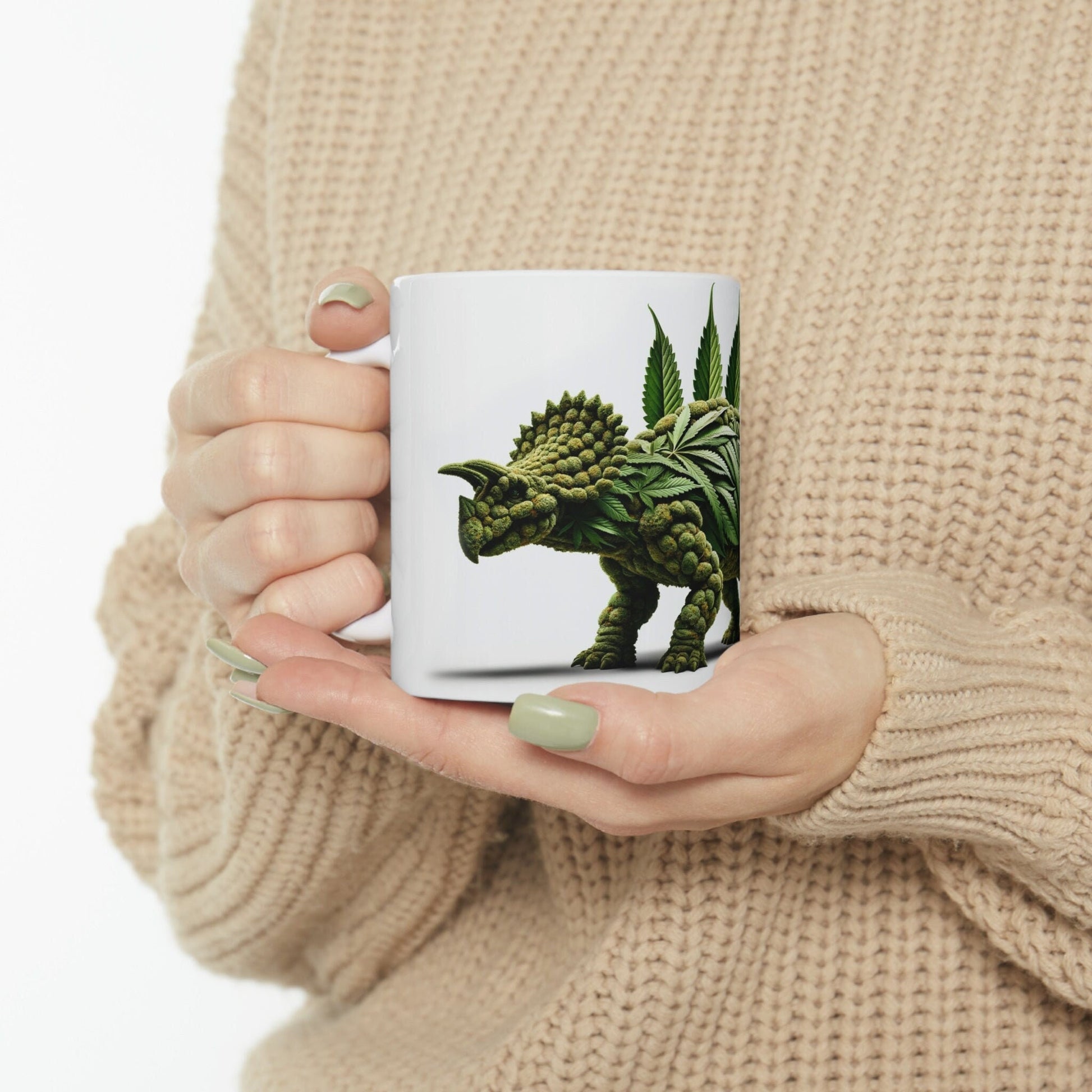 WEED ANKYLOSAUR - Marijuana Themed Coffee Mugs - Perfect Gift for Smokers, Stoners, Marijuana Lovers, Growers; Weed Mug for Wake and Bake