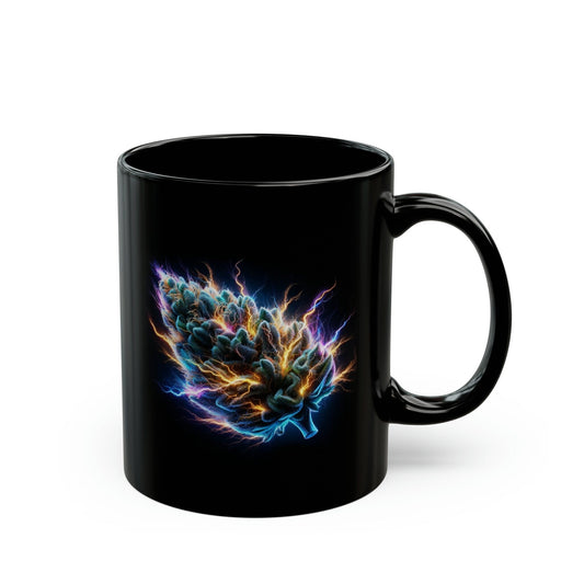 CHARGED WEED - BLACK Themed Coffee Mugs - Perfect Gift for Smokers, Stoners, Marijuana Lovers, Growers; Weed or Smoke Enthusiasts