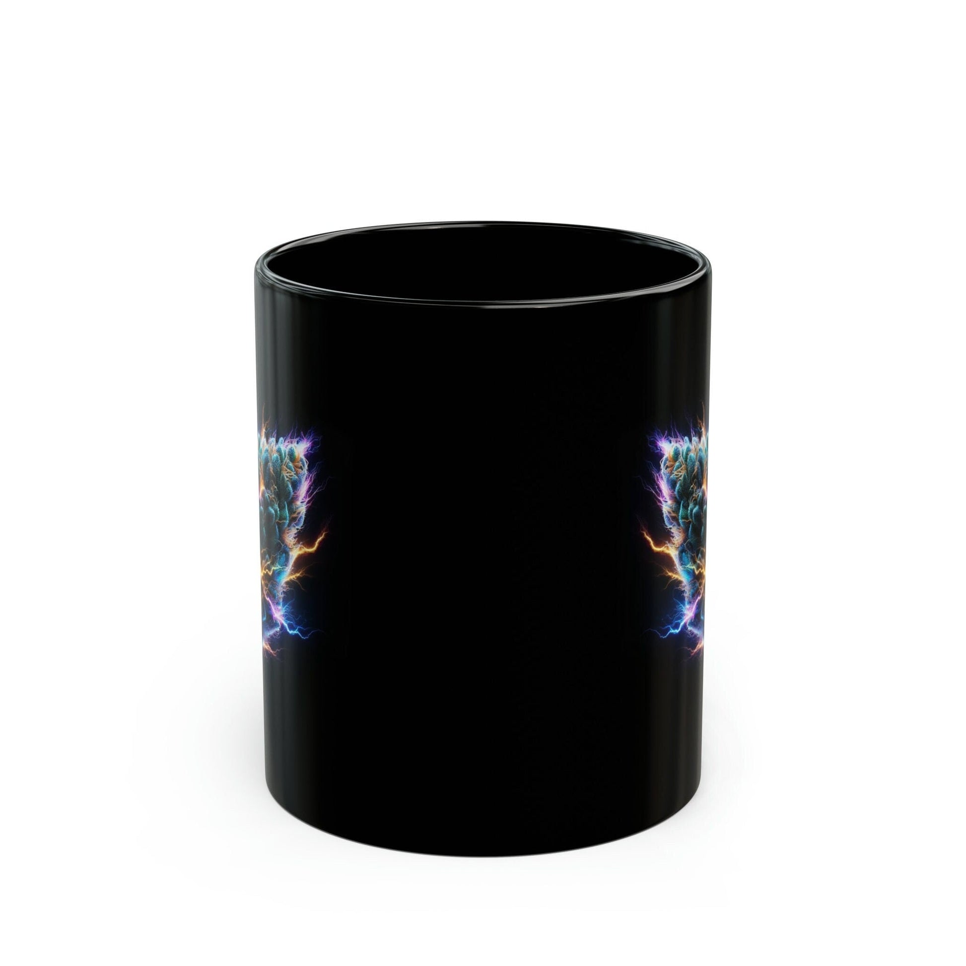 CHARGED WEED - BLACK Themed Coffee Mugs - Perfect Gift for Smokers, Stoners, Marijuana Lovers, Growers; Weed or Smoke Enthusiasts