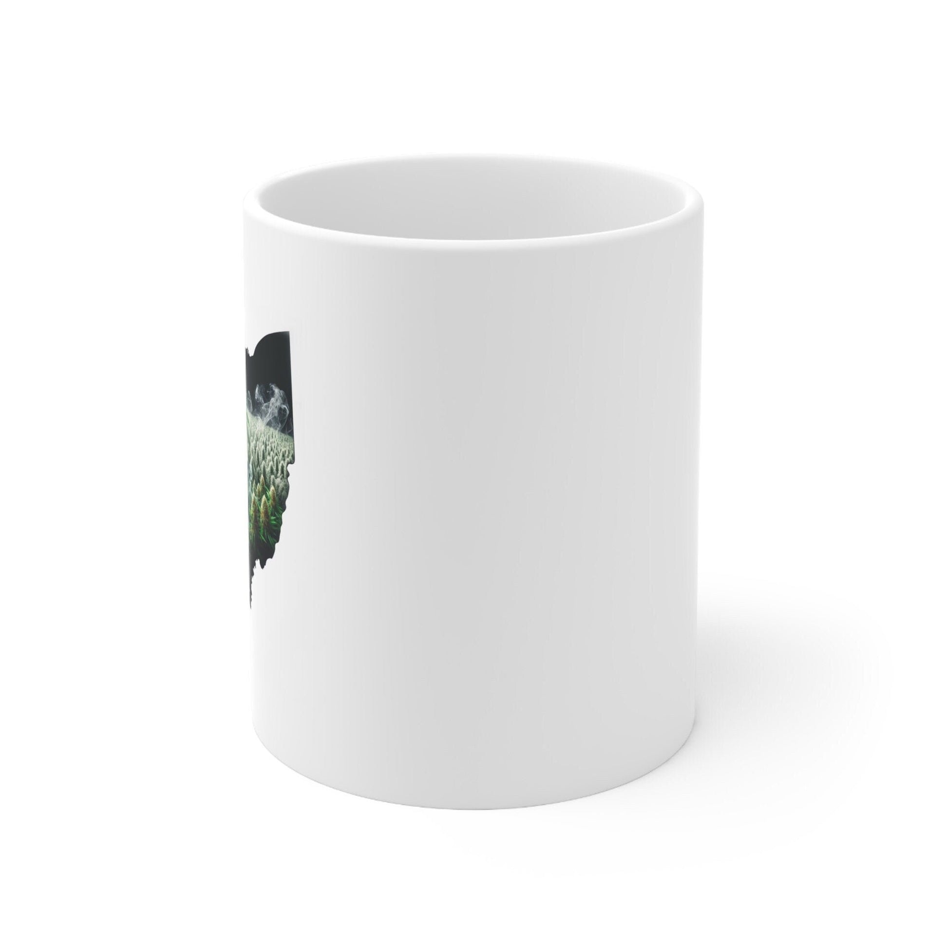 OHIO Weed Mug - State Themed Coffee Mugs, Marijuana Graphic - Perfect Gift for Smokers, Weed Lovers, Stoners - Cannabis Decor