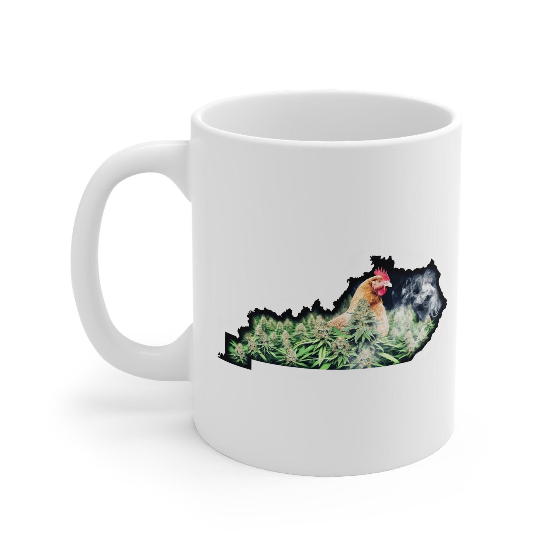 KENTUCKY Weed Mug - State Themed Coffee Mugs, Marijuana Graphic - Perfect Gift for Smokers, Weed Lovers, Stoners - Cannabis Decor