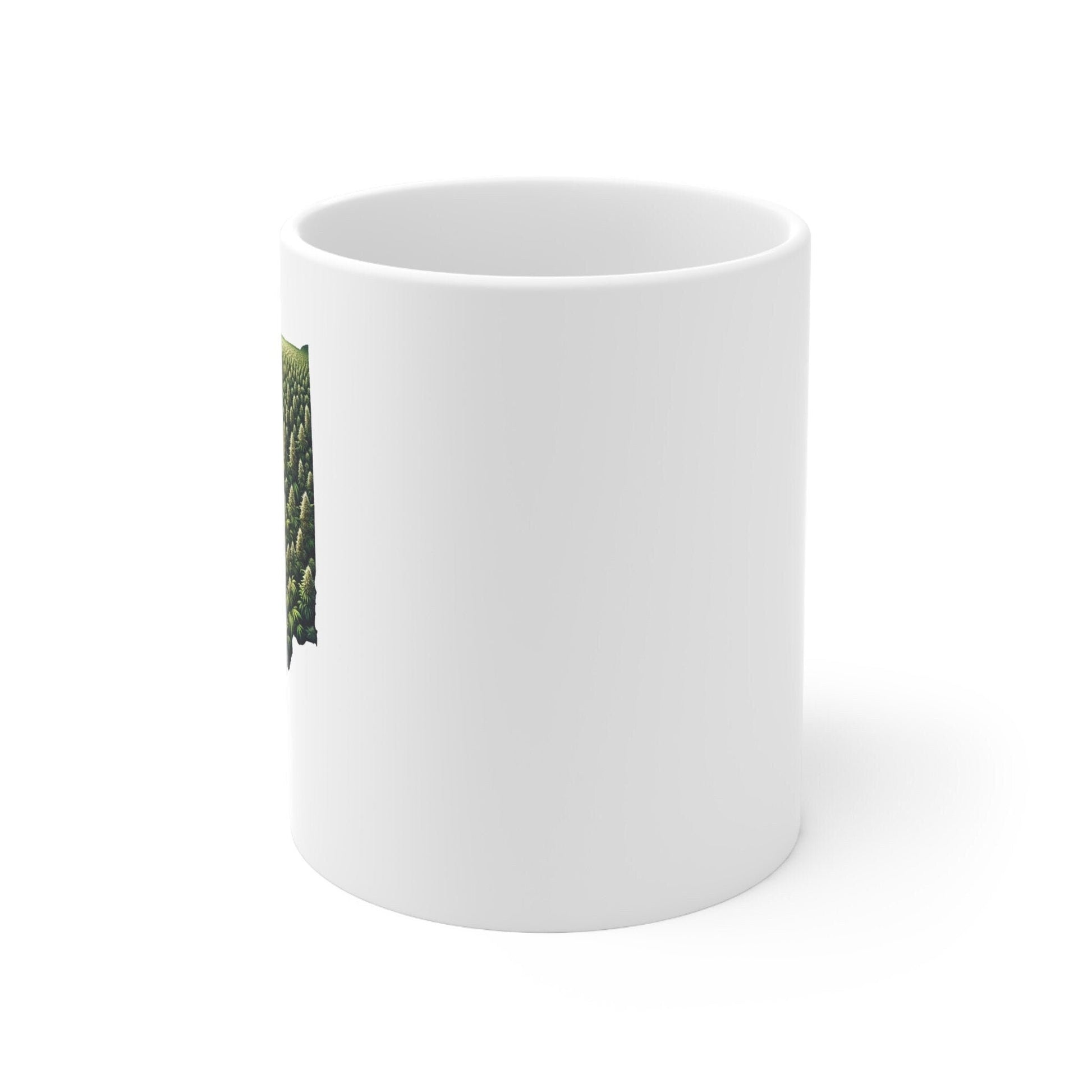 INDIANA Weed Mug - State Themed Coffee Mugs, Marijuana Graphic - Perfect Gift for Smokers, Weed Lovers, Stoners - Cannabis Decor