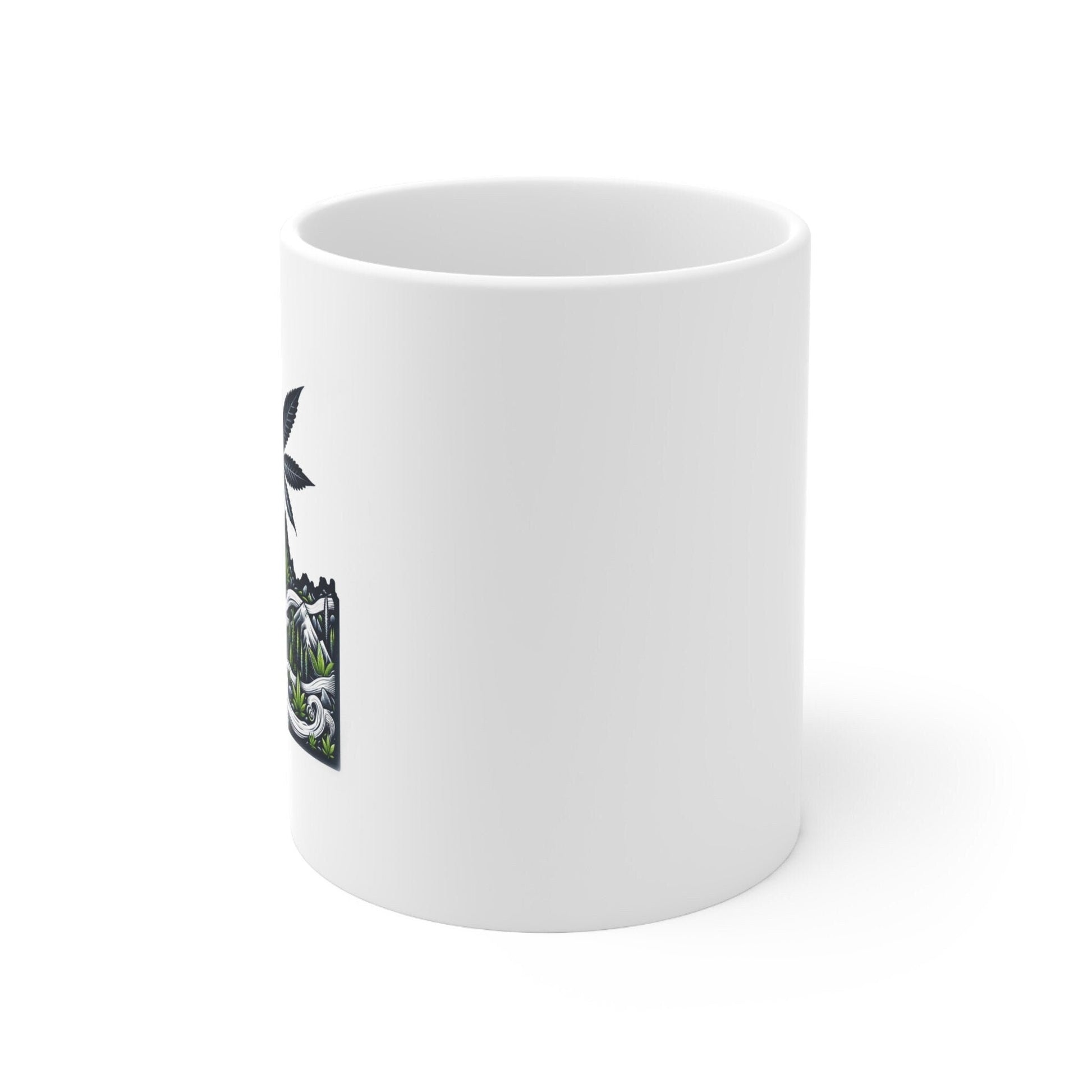 IDAHO Weed Mug - State Themed Coffee Mugs, Marijuana Graphic - Perfect Gift for Smokers, Weed Lovers, Stoners - Cannabis Decor