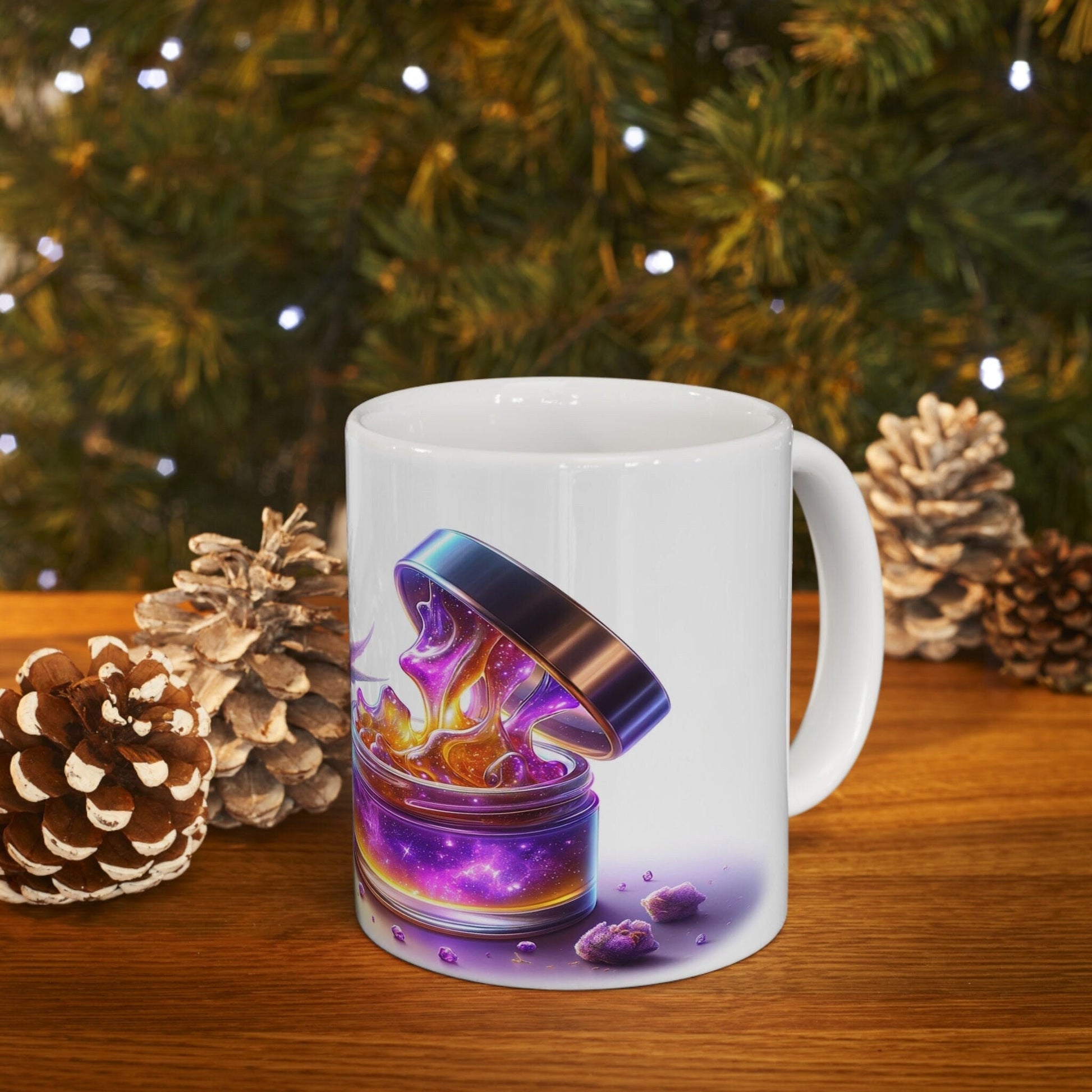 WEED/WAX MUG - Marijuana Themed Coffee Mugs, Weed and Wax Concentrate Graphic - Perfect Gift for Smokers, Weed Lovers, Stoners - Dabs Gifts