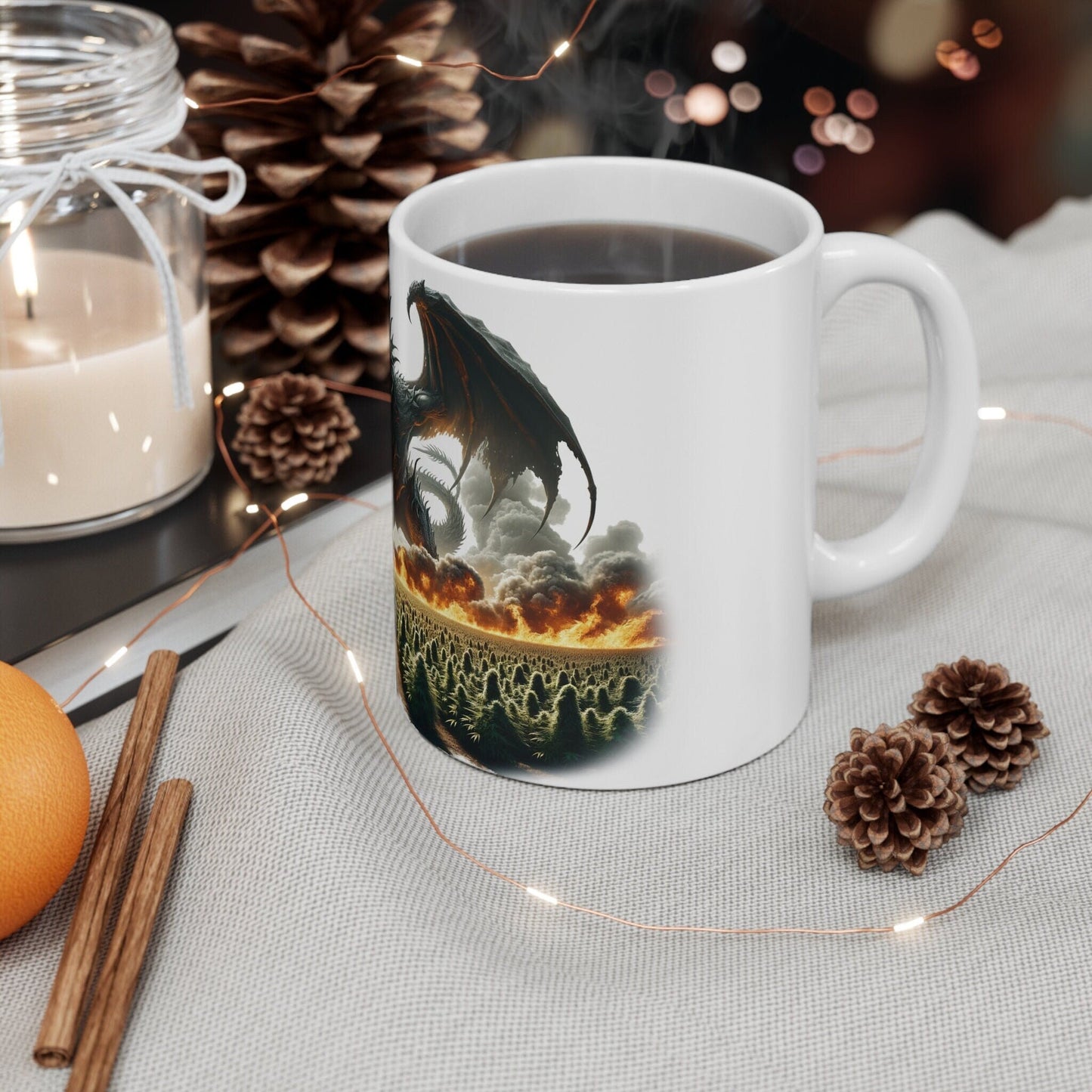 WEED DRAGON - Marijuana Themed Coffee Mugs, Weed Graphic - Perfect Gift for Smokers, Weed Lovers, Stoners - Cannabis Decor