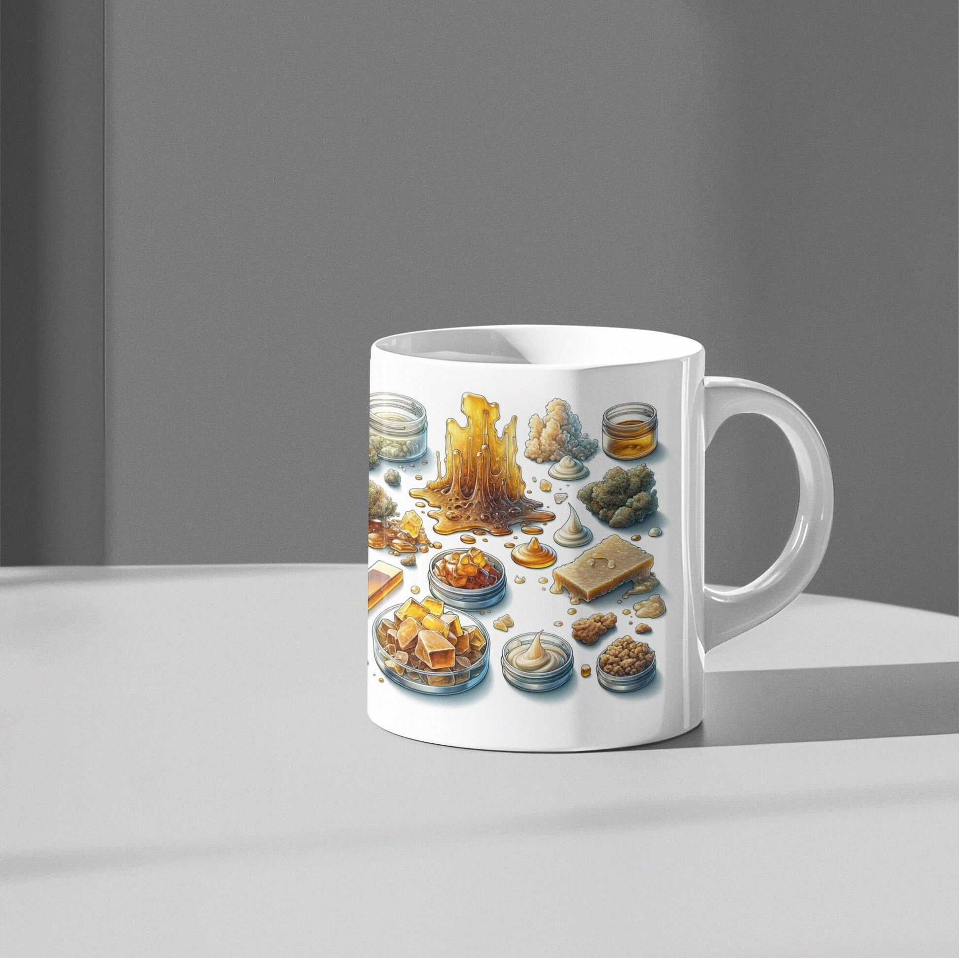 WEED and WAX - Weed Themed Coffee Mugs; Marijuana Mugs - Cannabis Decor - Gift for Smokers, Stoners; Wake and Bake Essentials