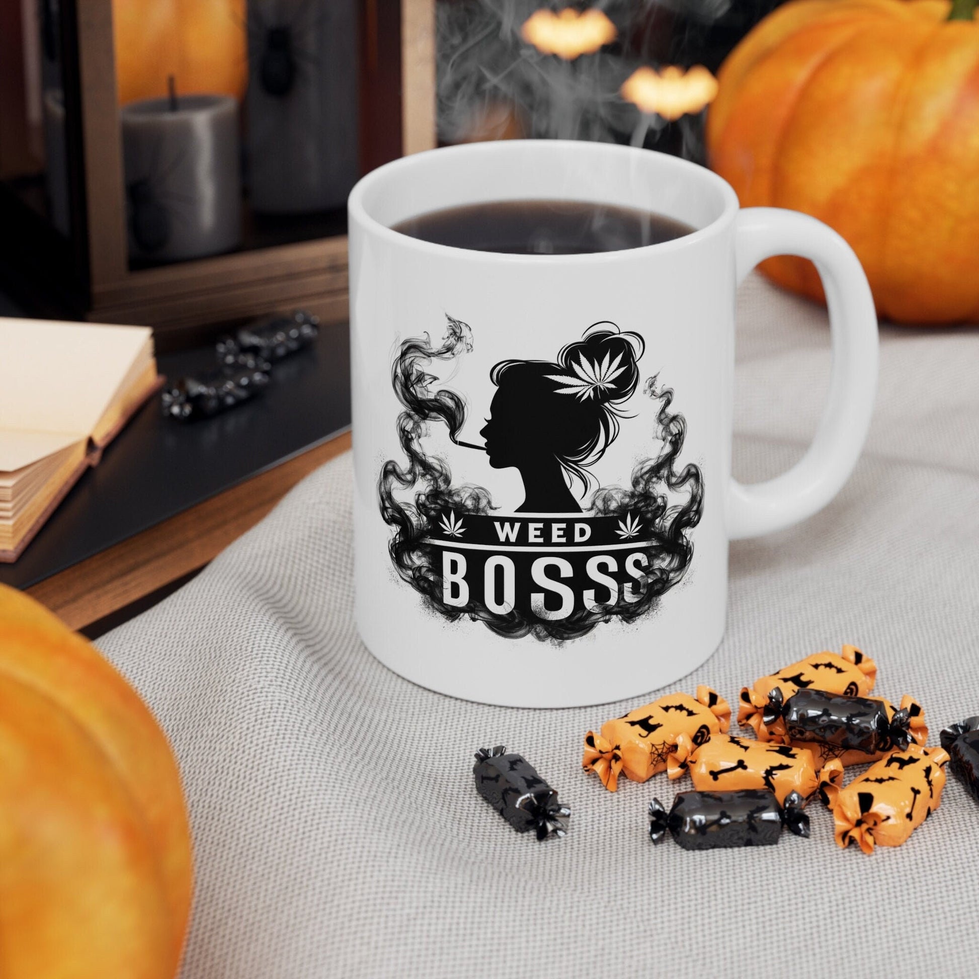 FEMALE WEED BOSS - Weed Themed Coffee Mugs, Stoner Mug for Girls and Bosses