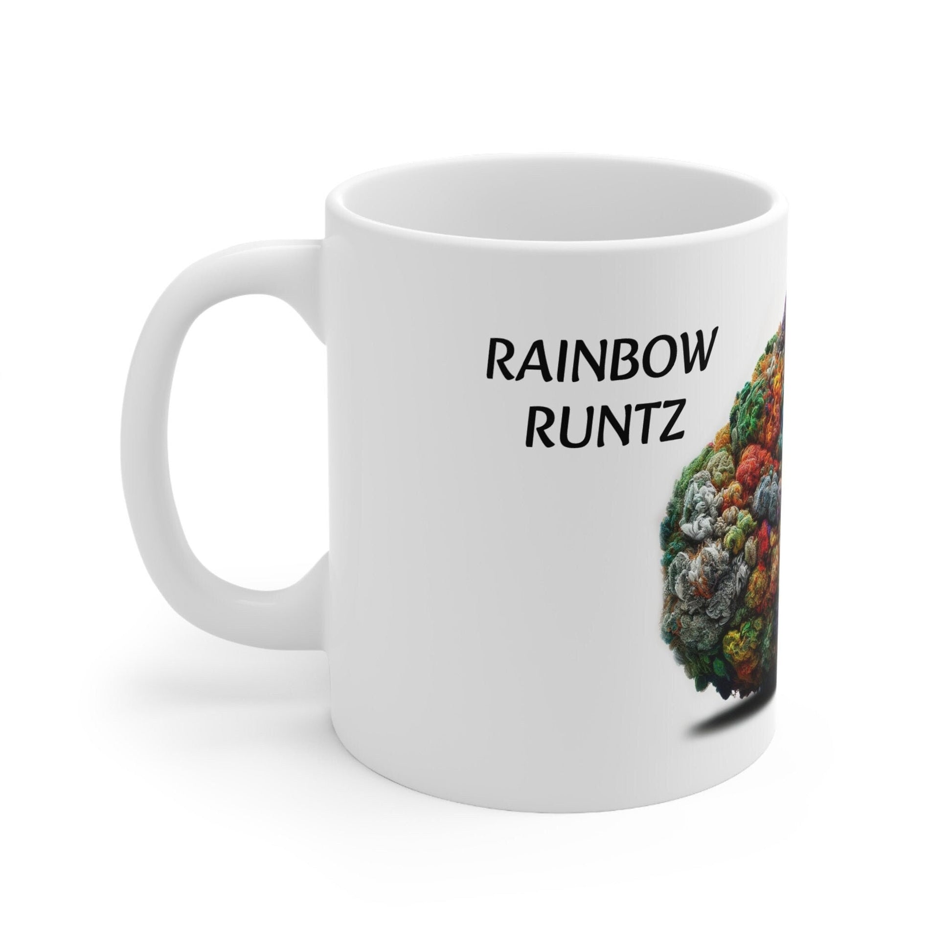 RAINBOW RUNTZ - Weed Coffee Mug (11oz) - Perfect Strains Gift for Smokers, Stoners, Growers; Wake & Bake Mug / 420 Weed Mug, Marijuana Gift