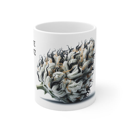 WHITE RUNTZ - Weed Coffee Mug (11oz) - Perfect Strains Gift for Smokers, Stoners, Growers; Wake and Bake Mug / 420 Weed Mug, Marijuana Gift