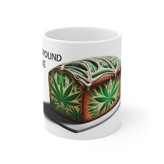 LONDON POUND CAKE - Weed Coffee Mug (11oz) - Perfect Strains Gift for Smokers, Stoners, Growers; Wake & Bake / 420 Weed Mug, Marijuana Gift
