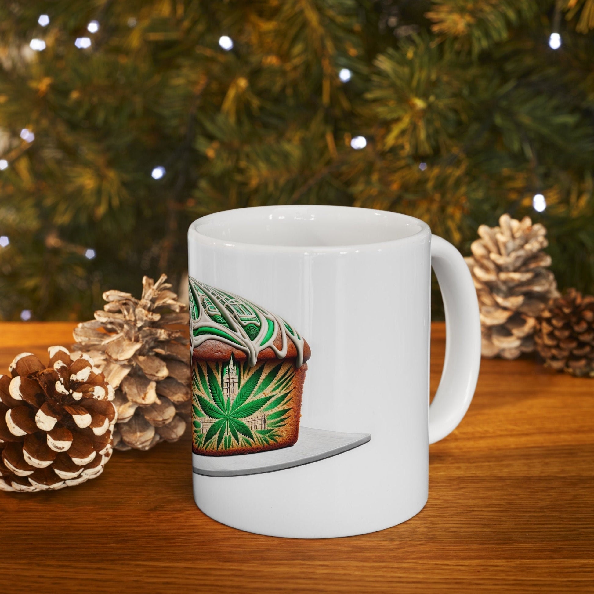 LONDON POUND CAKE - Weed Coffee Mug (11oz) - Perfect Strains Gift for Smokers, Stoners, Growers; Wake & Bake / 420 Weed Mug, Marijuana Gift