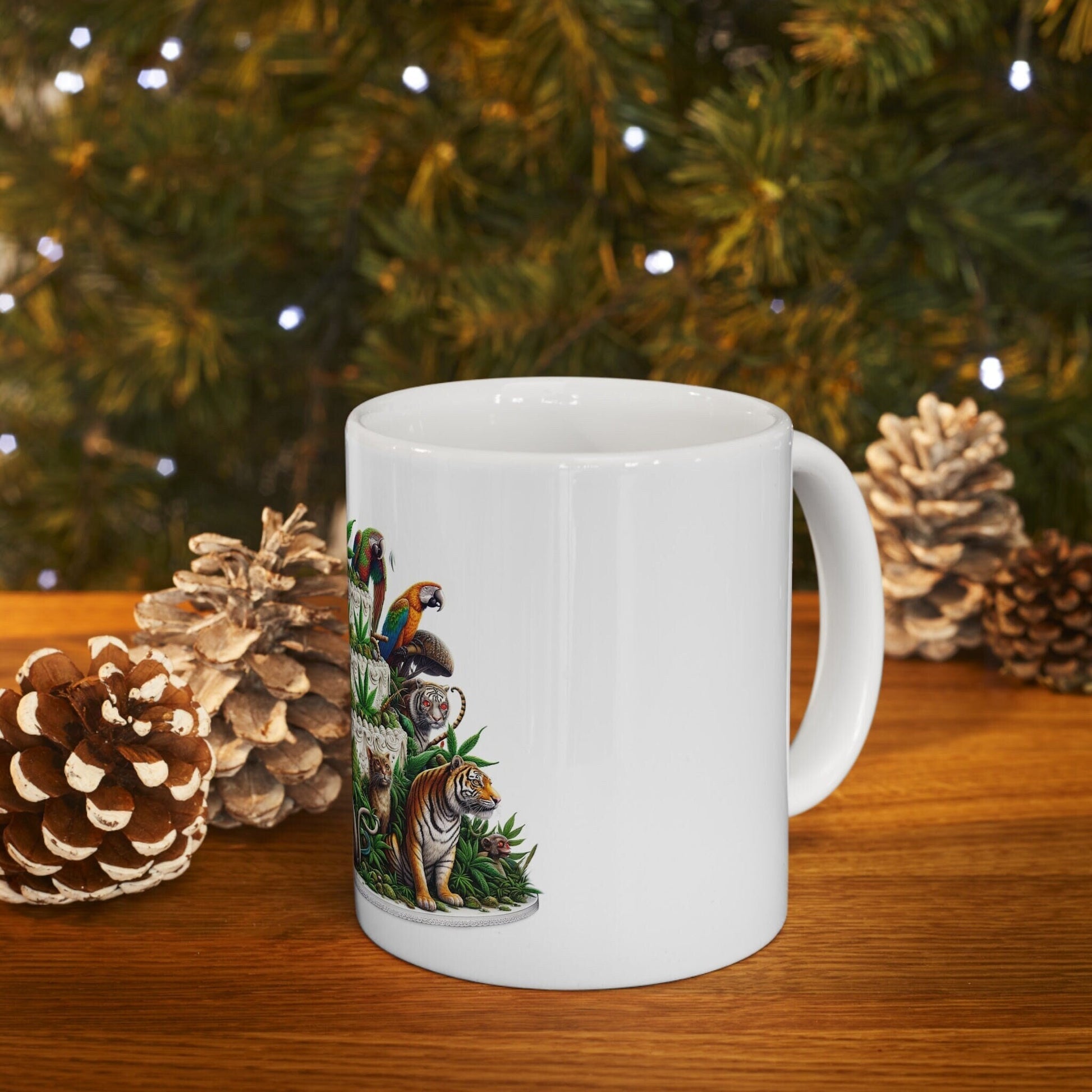 JUNGLE CAKE - Weed Coffee Mug (11oz) - Perfect Strains Gift for Smokers, Stoners, Growers; Wake and Bake Mug / 420 Weed Mug, Marijuana Gift