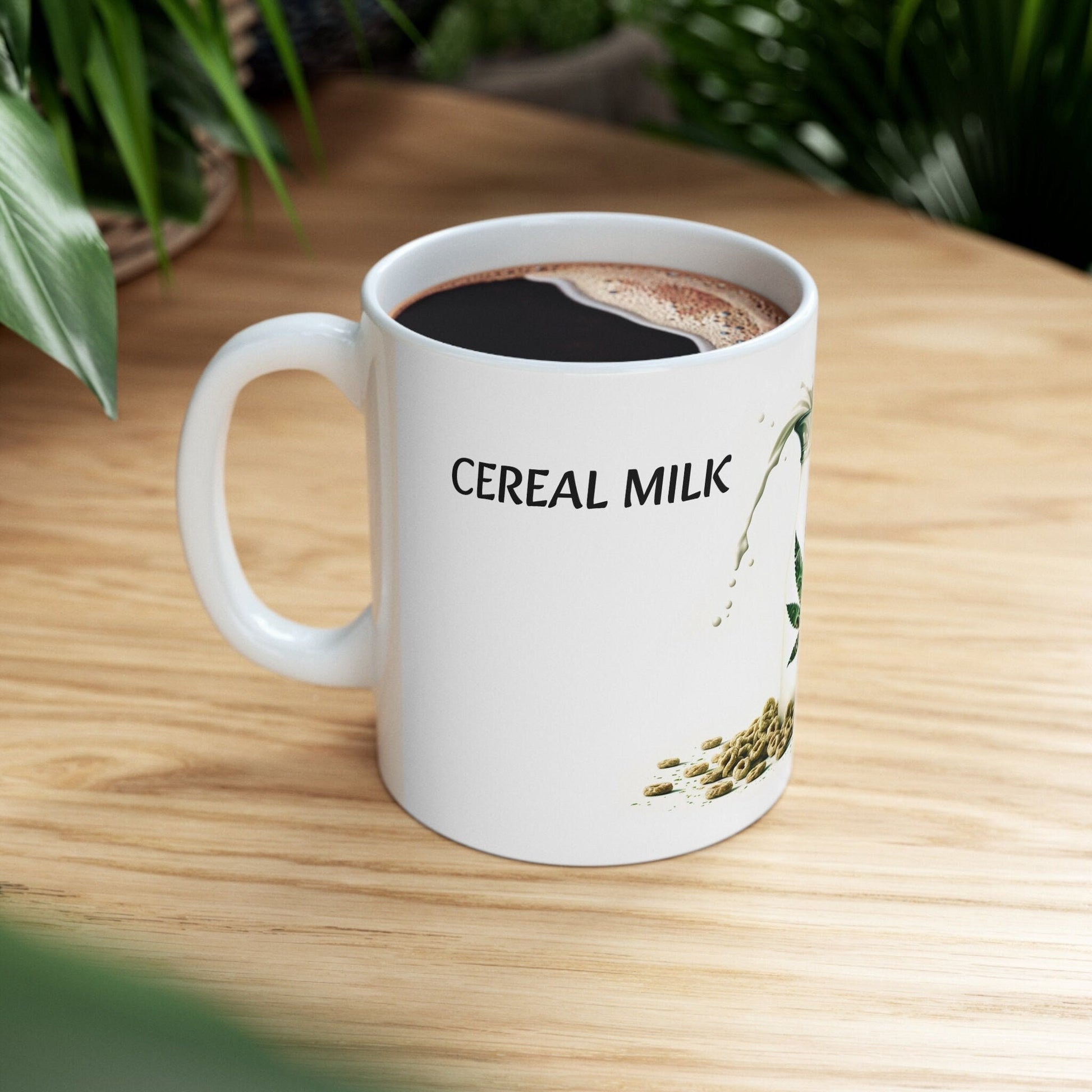 CEREAL MILK - Weed Coffee Mug (11oz) - Perfect Strains Gift for Smokers, Stoners, Growers; Wake and Bake Mug / 420 Weed Mug, Marijuana Gift