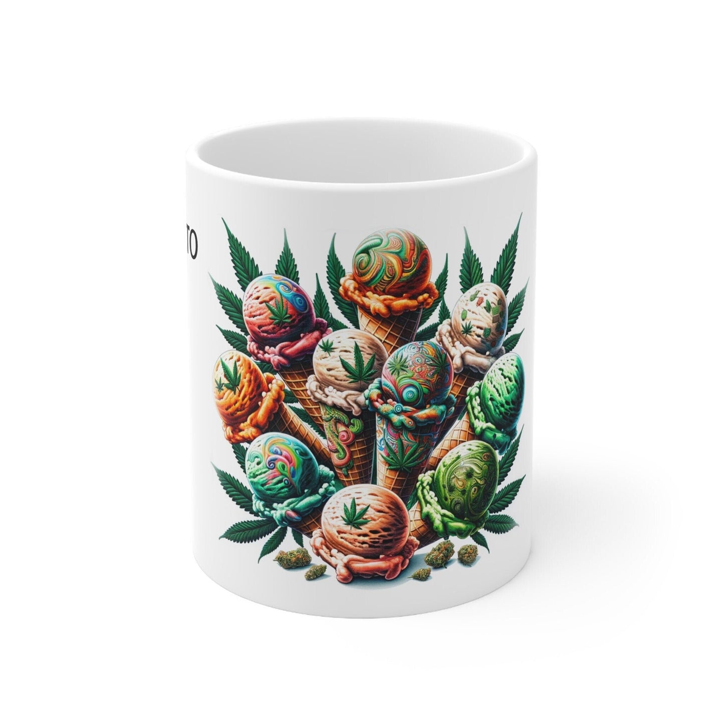GELATO - Weed Coffee Mug (11oz) - Perfect Strains Gift for Smokers, Stoners, Growers; Wake and Bake Mug / 420 Weed Mug, Marijuana Gift