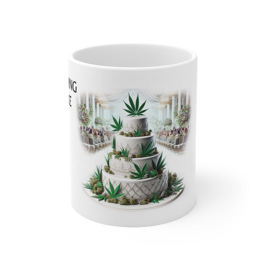 WEDDING CAKE - Weed Coffee Mug (11oz) - Perfect Strains Gift for Smokers, Stoners, Growers; Wake and Bake Mug / 420 Weed Mug, Marijuana Gift