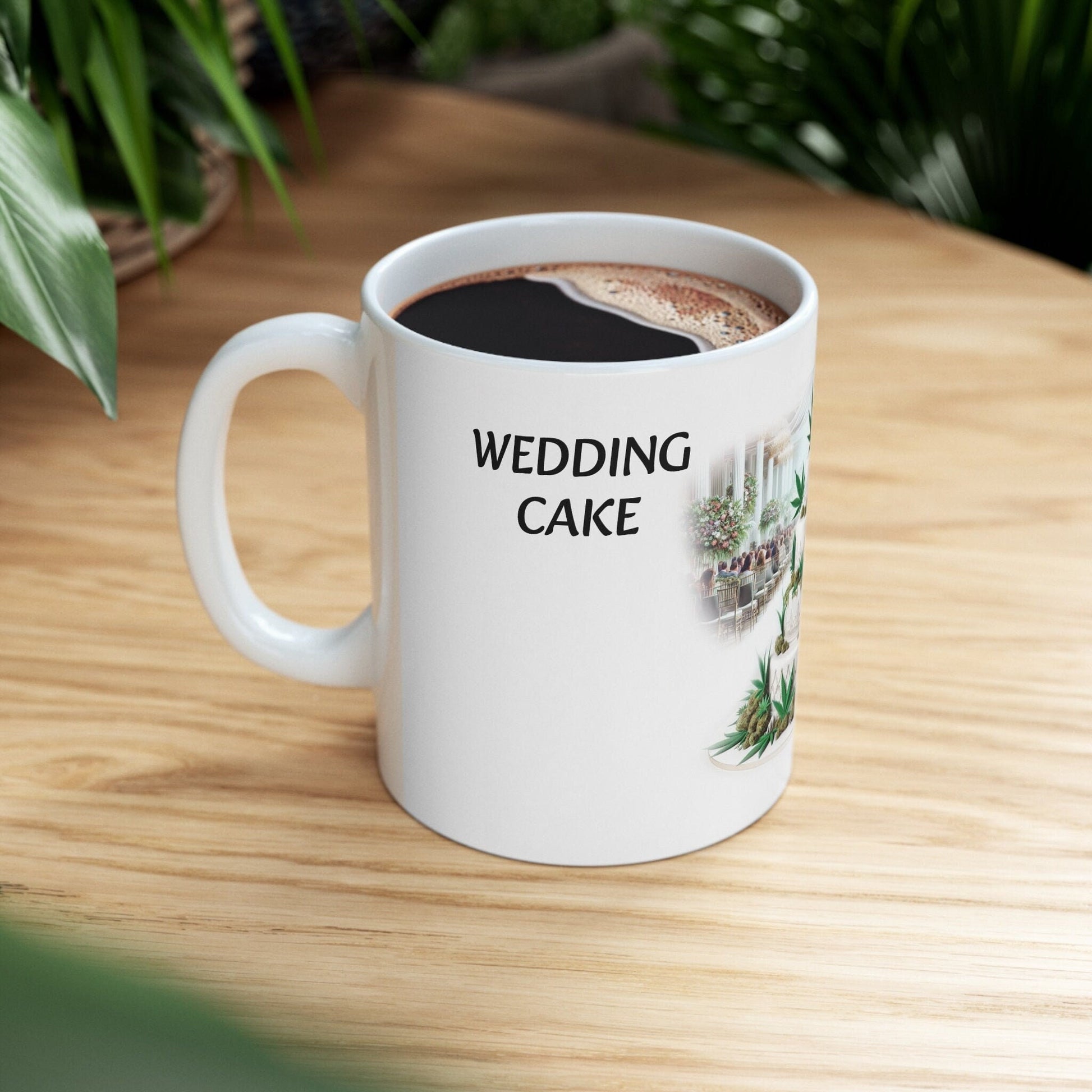 WEDDING CAKE - Weed Coffee Mug (11oz) - Perfect Strains Gift for Smokers, Stoners, Growers; Wake and Bake Mug / 420 Weed Mug, Marijuana Gift