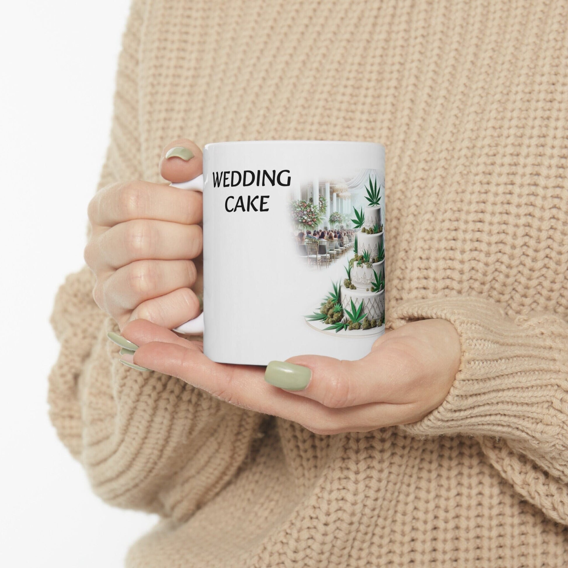 WEDDING CAKE - Weed Coffee Mug (11oz) - Perfect Strains Gift for Smokers, Stoners, Growers; Wake and Bake Mug / 420 Weed Mug, Marijuana Gift