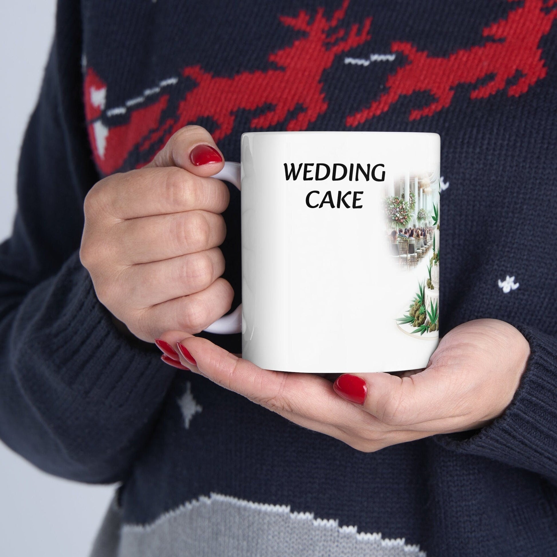WEDDING CAKE - Weed Coffee Mug (11oz) - Perfect Strains Gift for Smokers, Stoners, Growers; Wake and Bake Mug / 420 Weed Mug, Marijuana Gift