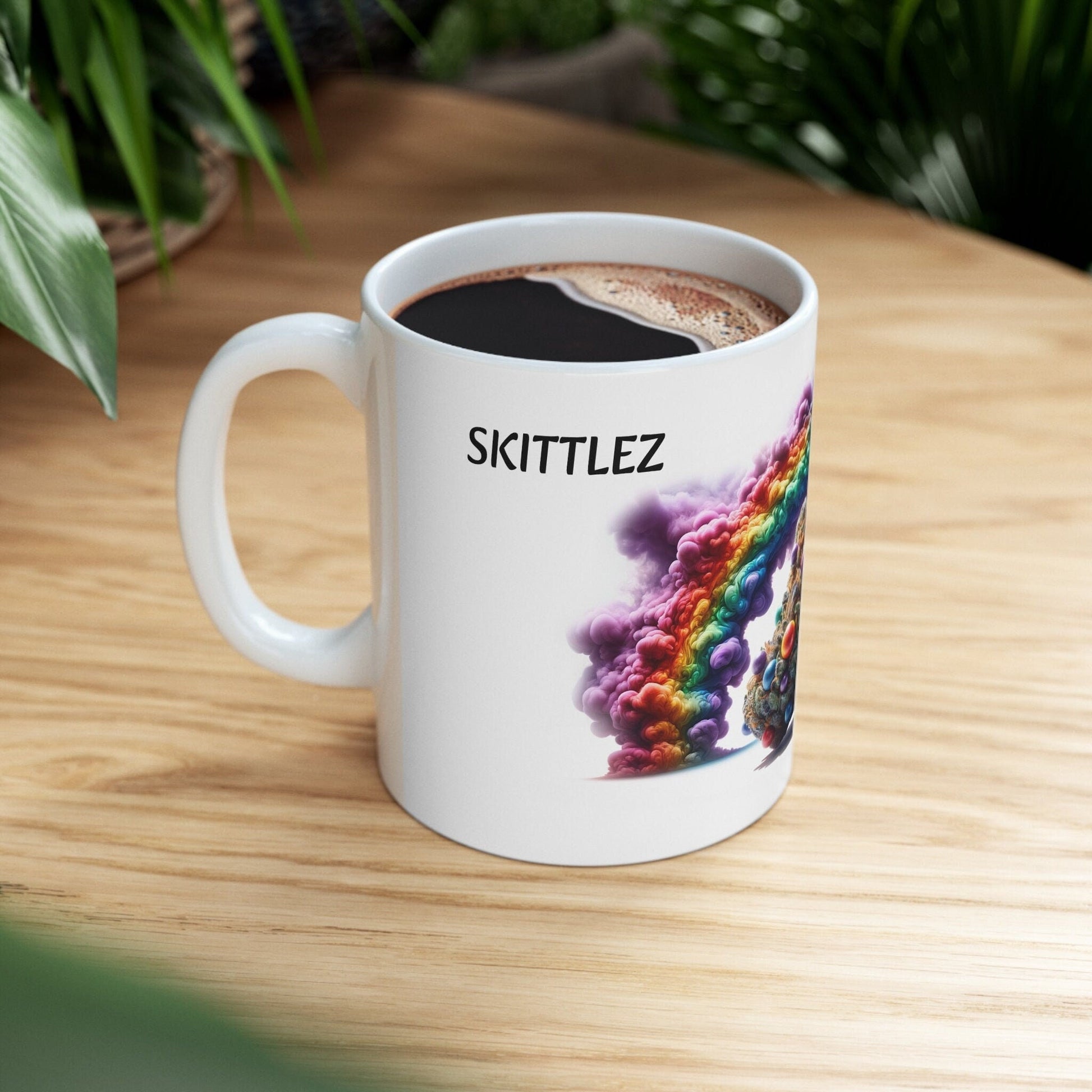 SKITTLEZ - Weed Coffee Mug (11oz) - Perfect Strains Gift for Smokers, Stoners, Growers; Wake and Bake Mug / 420 Weed Mug, Marijuana Gift