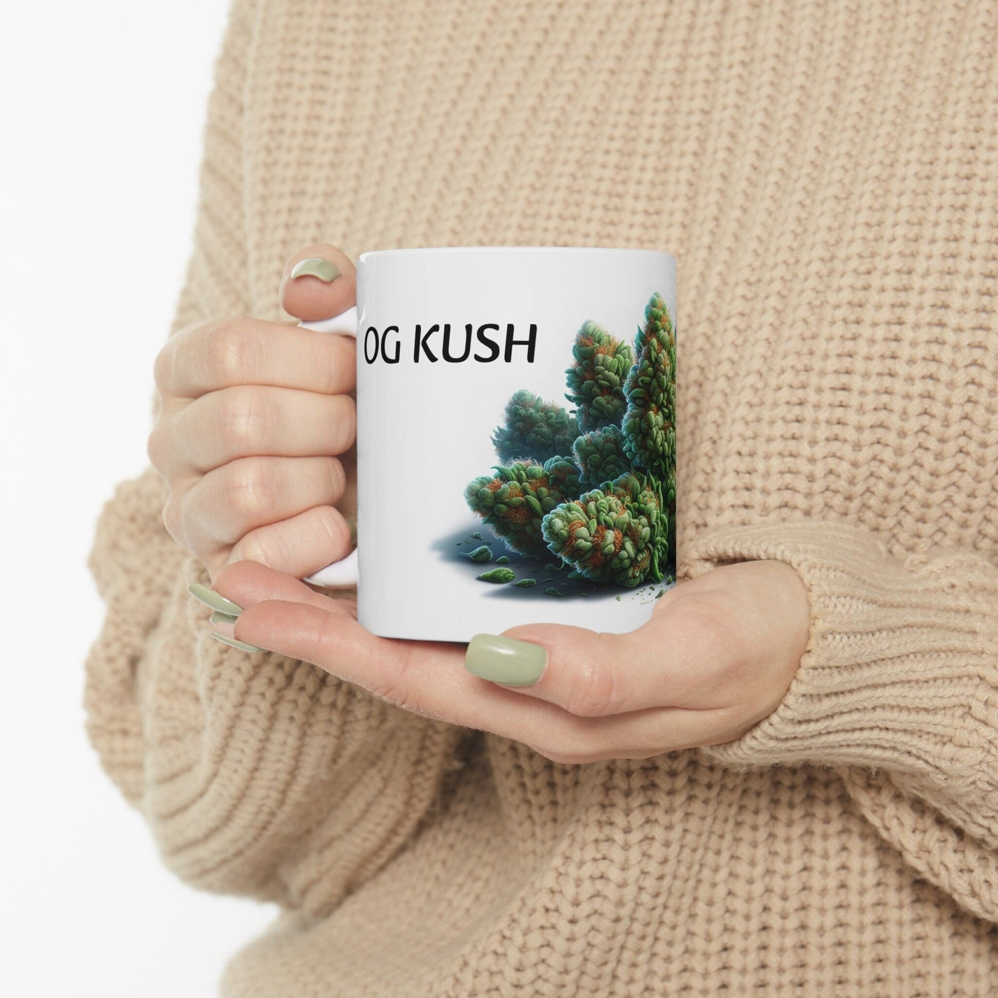 OG KUSH - Weed Coffee Mug (11oz) - Perfect Strains Gift for Smokers, Stoners, Growers; Wake and Bake Mug / 420 Weed Mug, Marijuana Gift