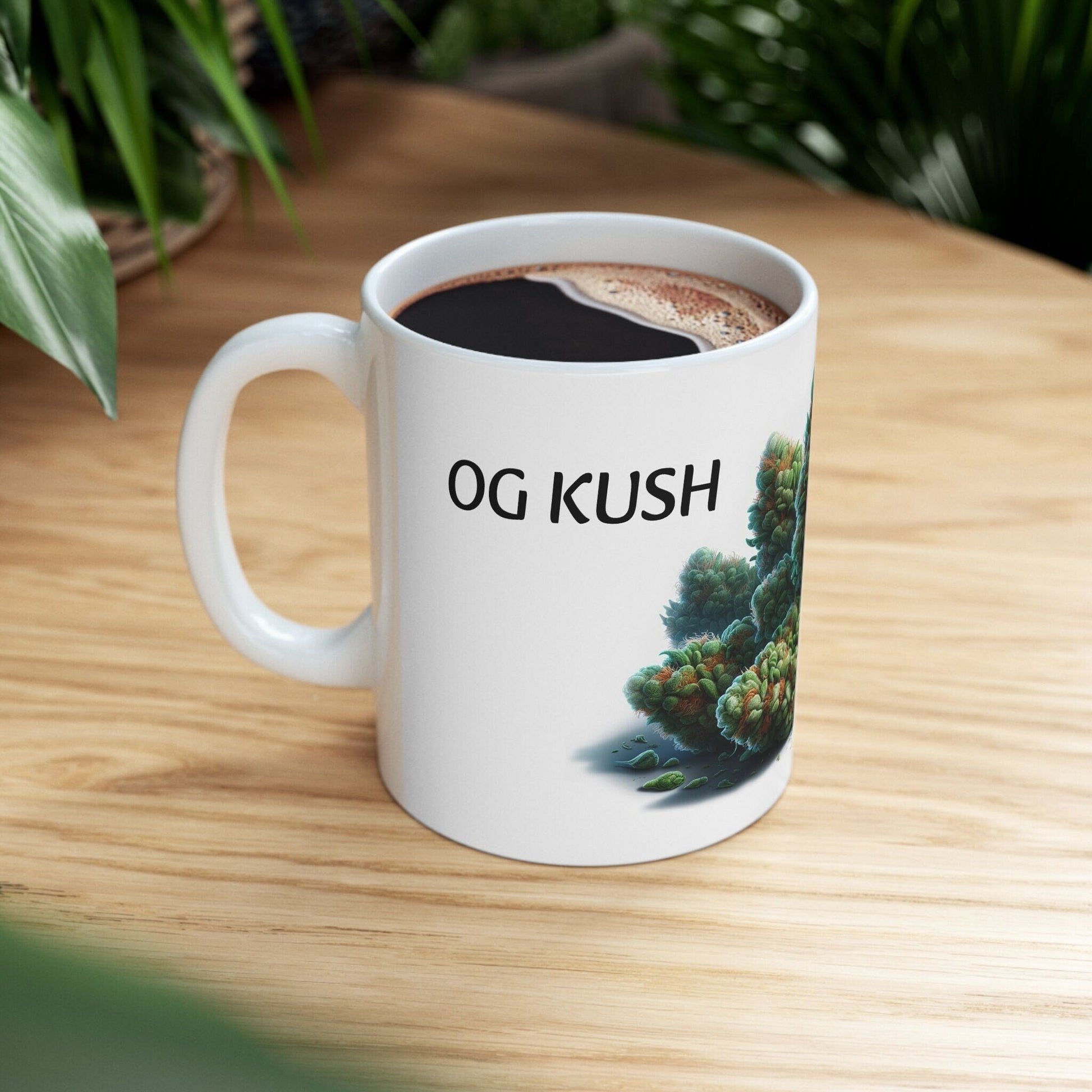 OG KUSH - Weed Coffee Mug (11oz) - Perfect Strains Gift for Smokers, Stoners, Growers; Wake and Bake Mug / 420 Weed Mug, Marijuana Gift