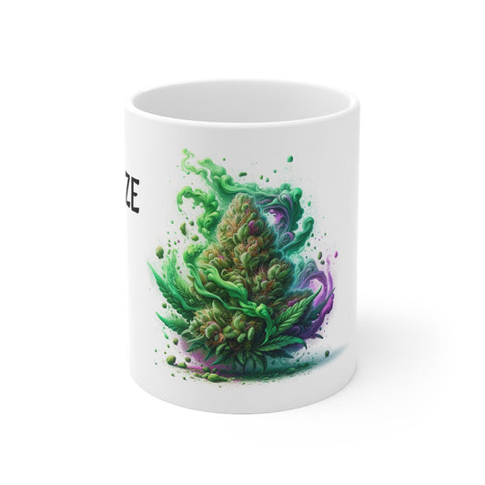 HAZE - Weed Coffee Mug (11oz) - Perfect Strains Gift for Smokers, Stoners, Growers; Wake and Bake Mug / 420 Weed Mug, Marijuana Gift