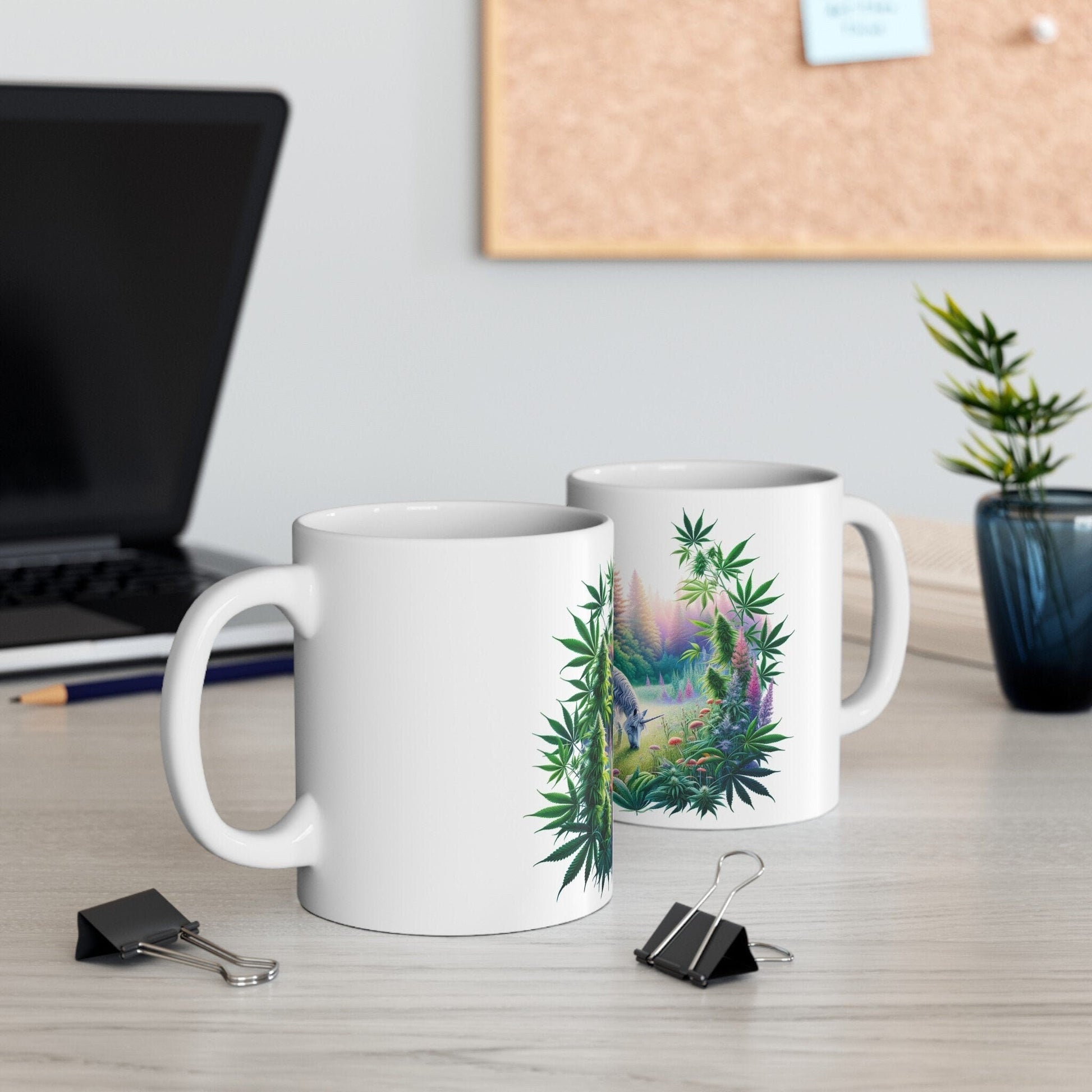 GRAZING 420 UNICORN - Coffee Weed Mug (11oz) - Weed Gift for Stoners, Smokers; Wake & Bake Mug / 420 Weed Mug / Marijuana Gift, Cannabis Mug
