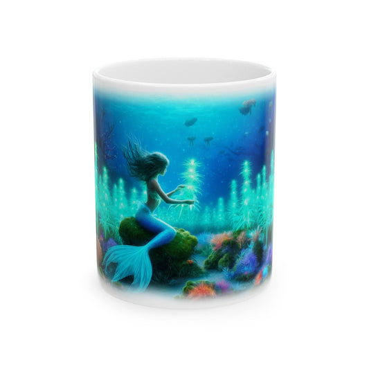 UNDERWATER 420 MERMAID - Coffee Weed Mug (11oz) - Weed Stoner Gift, Smokers; Wake and Bake Mug / 420 Weed Mug / Marijuana Gift, Cannabis Mug