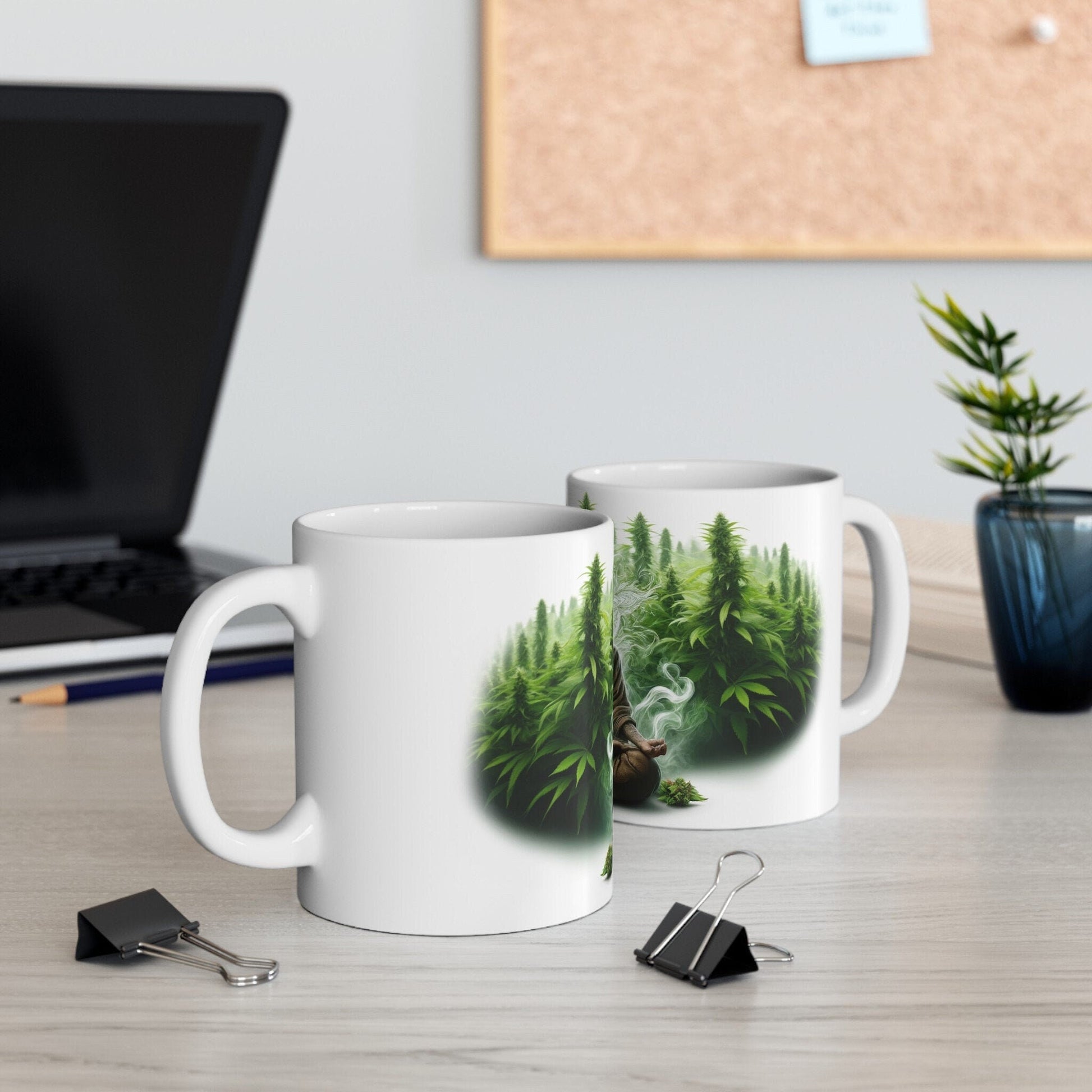 WEED SHAMAN MUG - 420 Coffee Weed Mug (11oz) - Weed Gift for Stoners, Smokers; Wake & Bake Mug / 420 Weed Mug / Marijuana Gift, Cannabis Mug