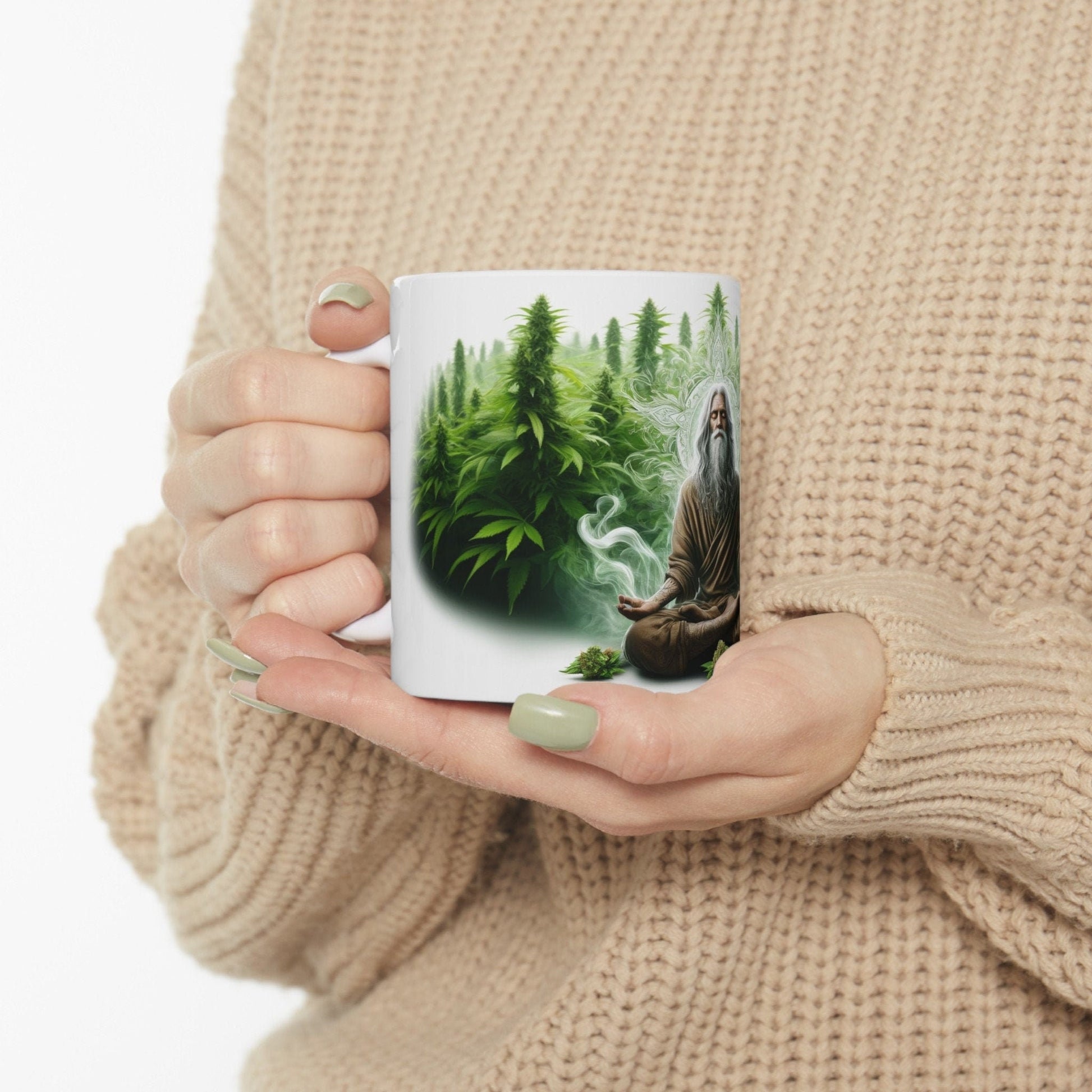 WEED SHAMAN MUG - 420 Coffee Weed Mug (11oz) - Weed Gift for Stoners, Smokers; Wake & Bake Mug / 420 Weed Mug / Marijuana Gift, Cannabis Mug