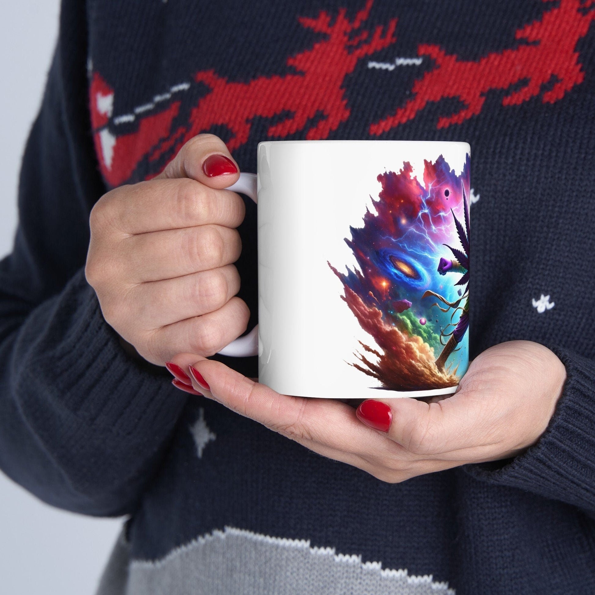 PURPLE WEED MAN - 420 Coffee Weed Mug (11oz) - Weed Gift for Stoners, Smokers; Wake & Bake Mug / 420 Weed Mug / Marijuana Gift, Cannabis Mug