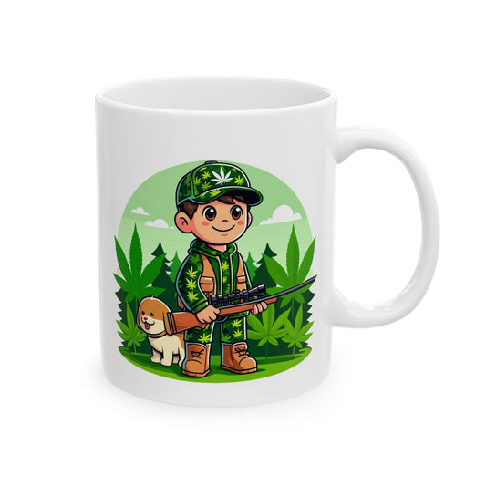 420 HUNTER MUG - Coffee Weed Mug (11oz) - Weed Gift for Stoners; Smokers, Wake & Bake Mug / 420 Weed Mug / Marijuana Gift, 420 Cannabis Mug
