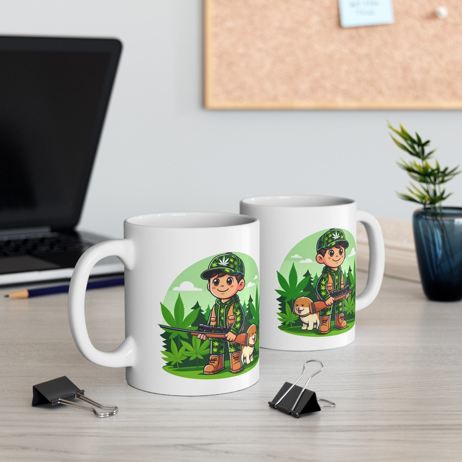420 HUNTER MUG - Coffee Weed Mug (11oz) - Weed Gift for Stoners; Smokers, Wake & Bake Mug / 420 Weed Mug / Marijuana Gift, 420 Cannabis Mug